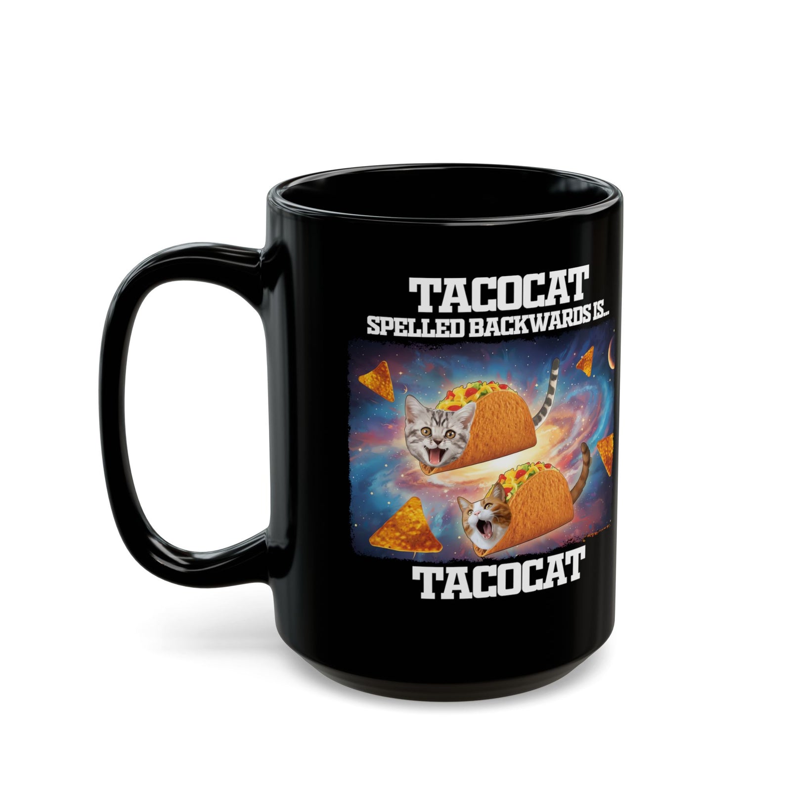 Tacocat Spelled Backwards Is Tacocat Black Mug