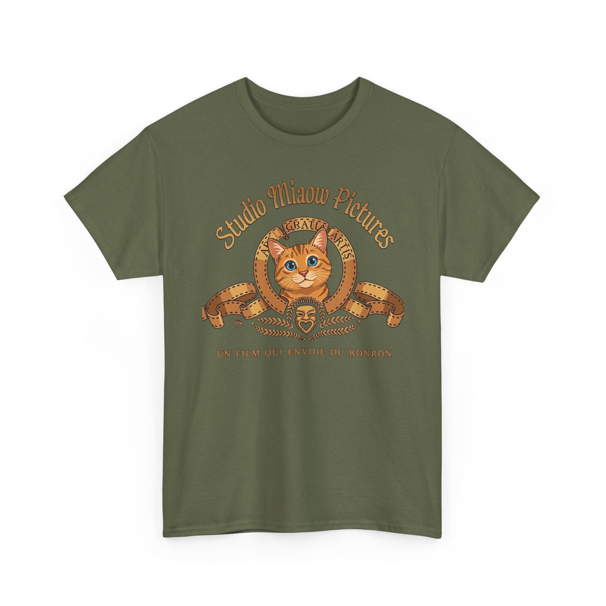 Retro Movie Lion Parody Cat T-Shirt — Studio Miaow Pictures