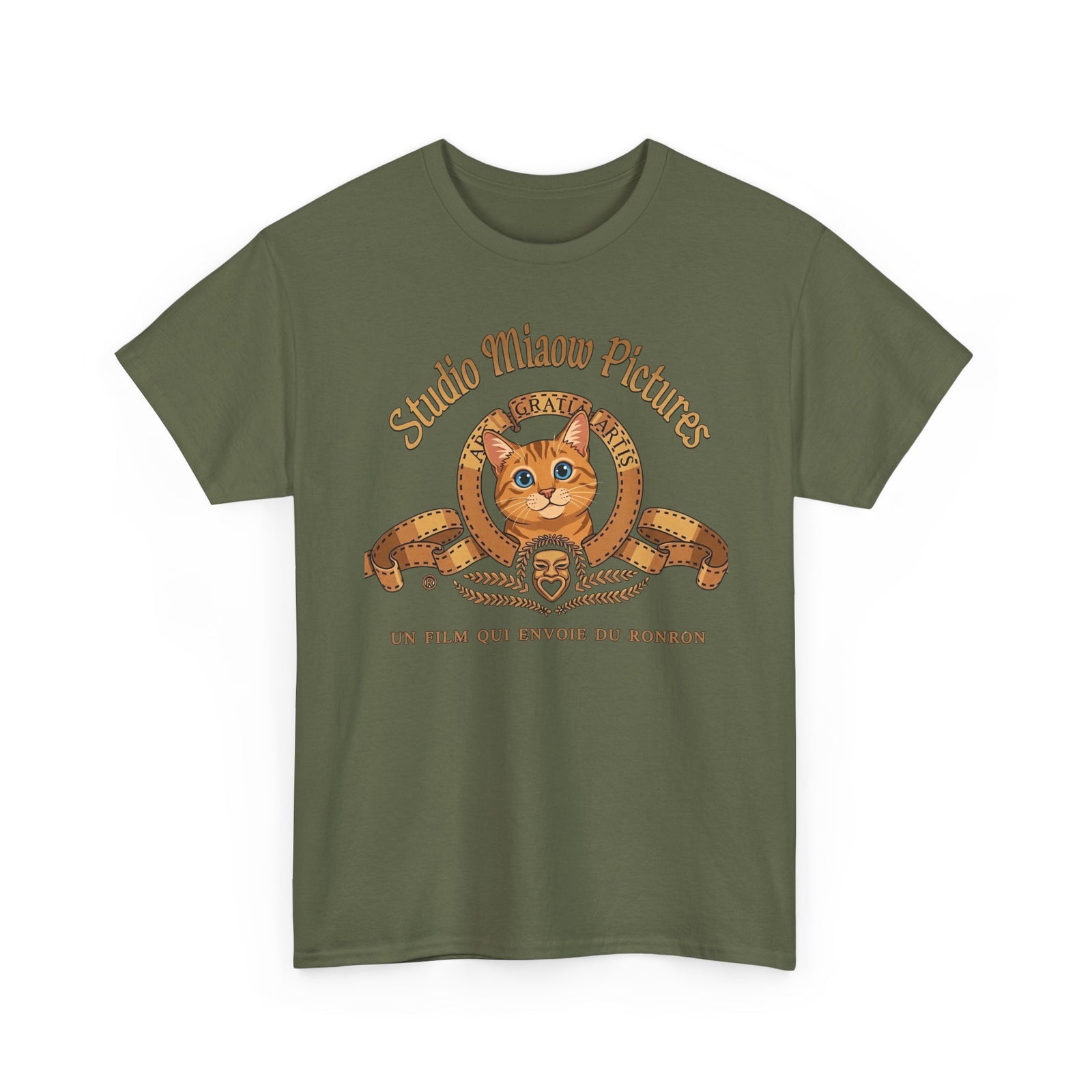 Retro Movie Lion Parody Cat T-Shirt — Studio Miaow Pictures