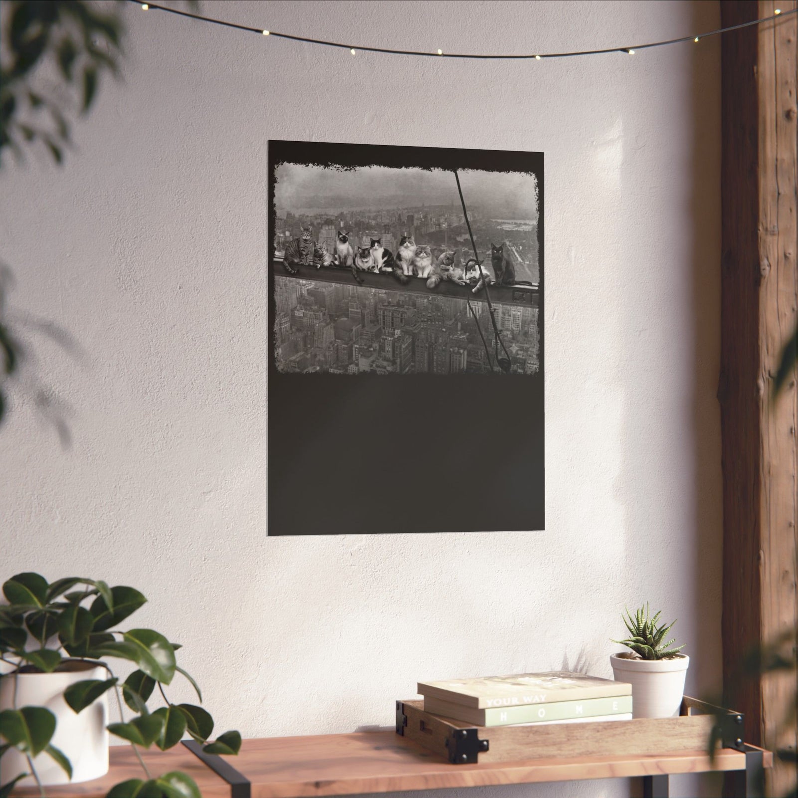 Skyscraper Cats Poster — Urban Cat Skyline Poster