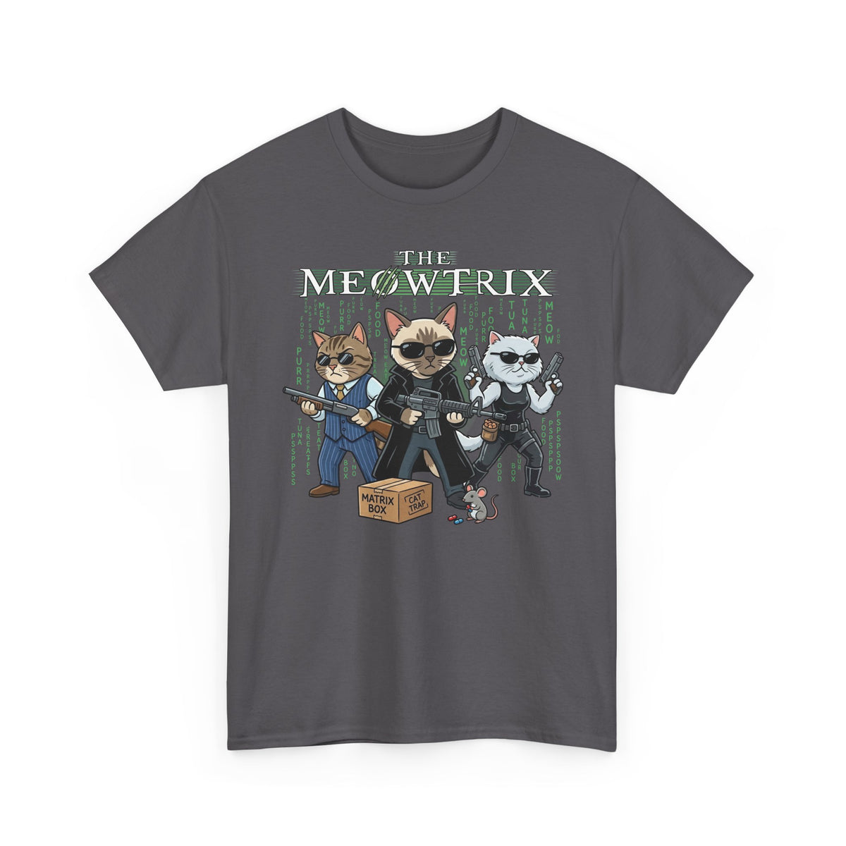 The Meowtrix Cat Movie Parody T-Shirt