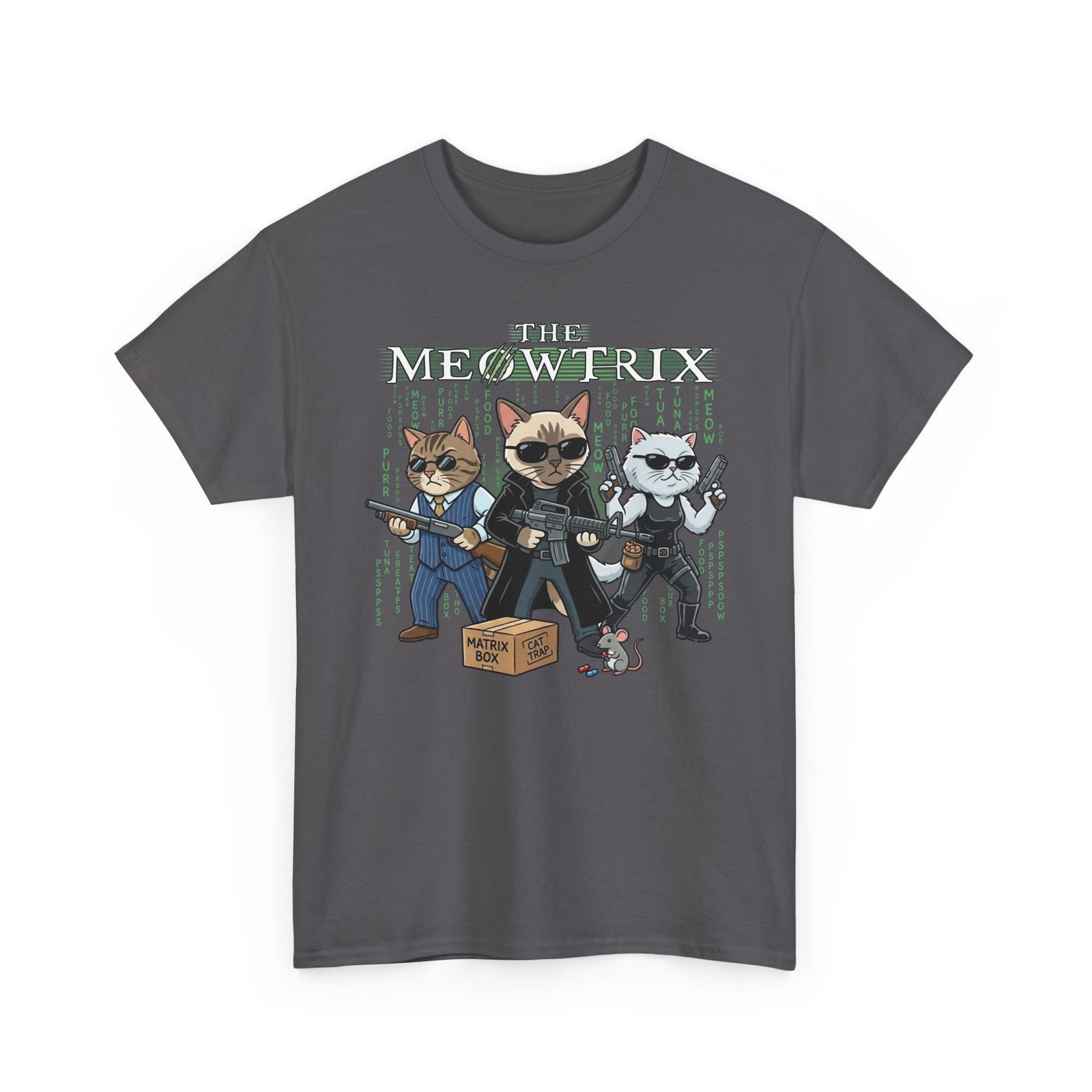 The Meowtrix Cat Movie Parody T-Shirt
