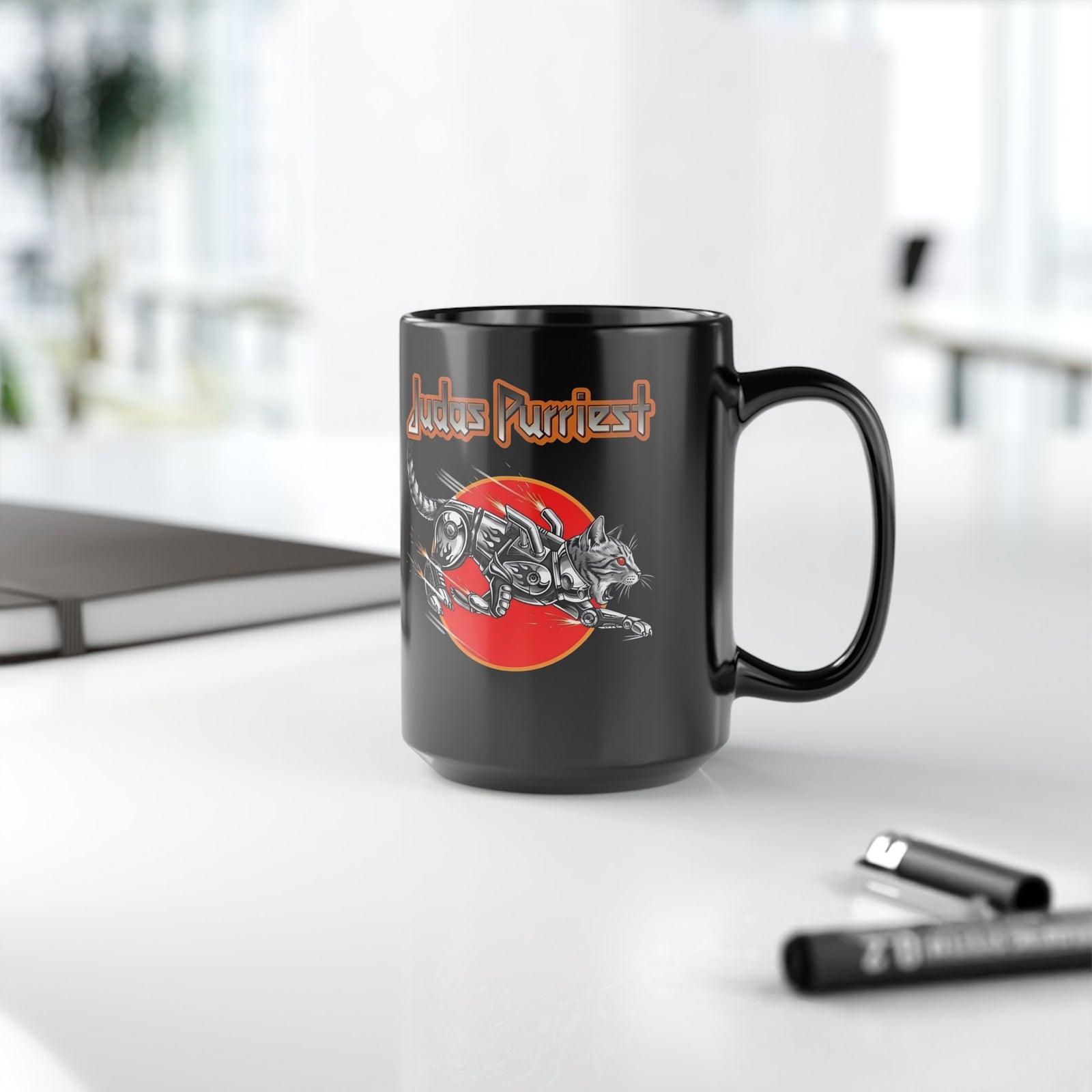 Judas Purriest Cat Graphic Mug