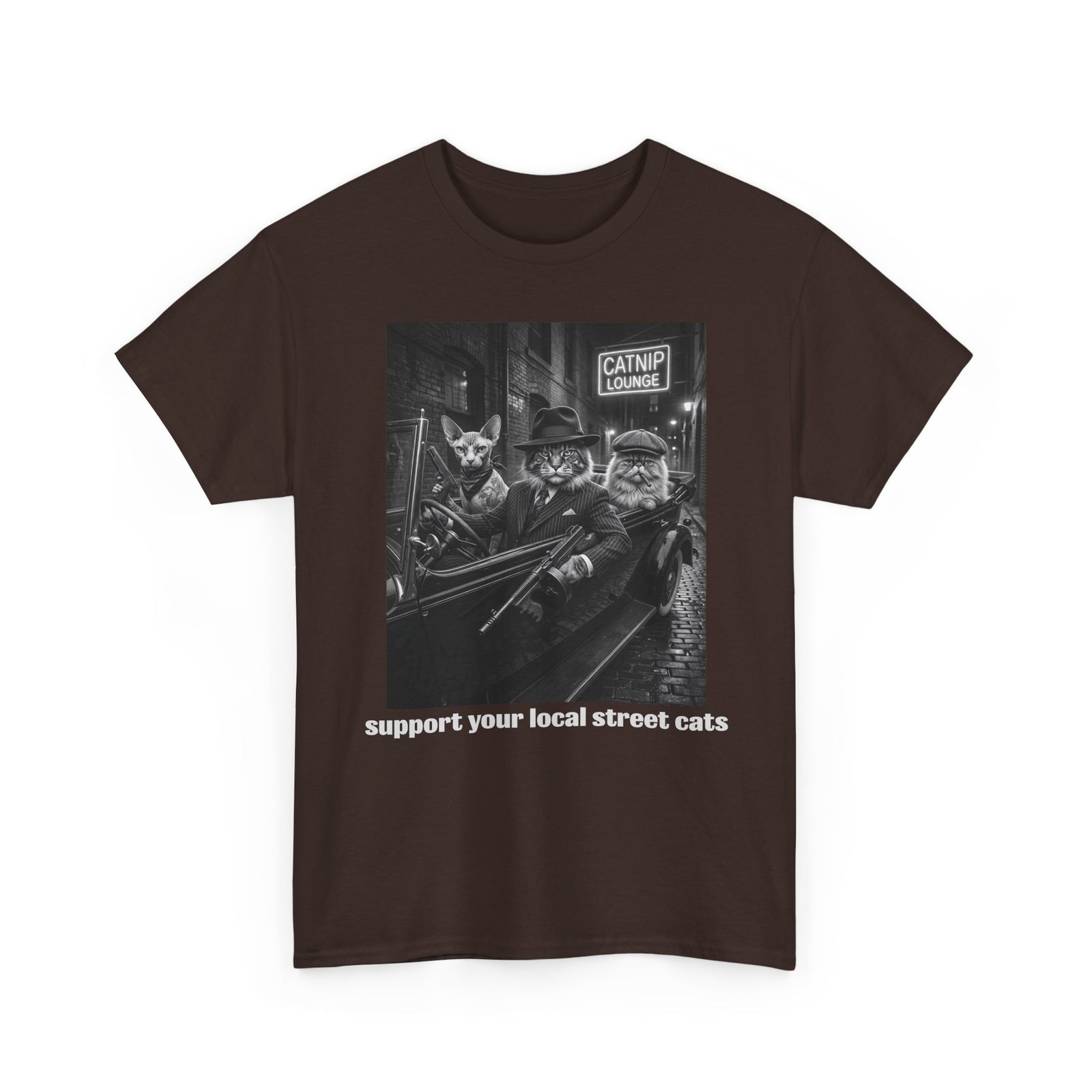Support Your Local Street Cats T‑Shirt — Retro Rescue Cat Tee