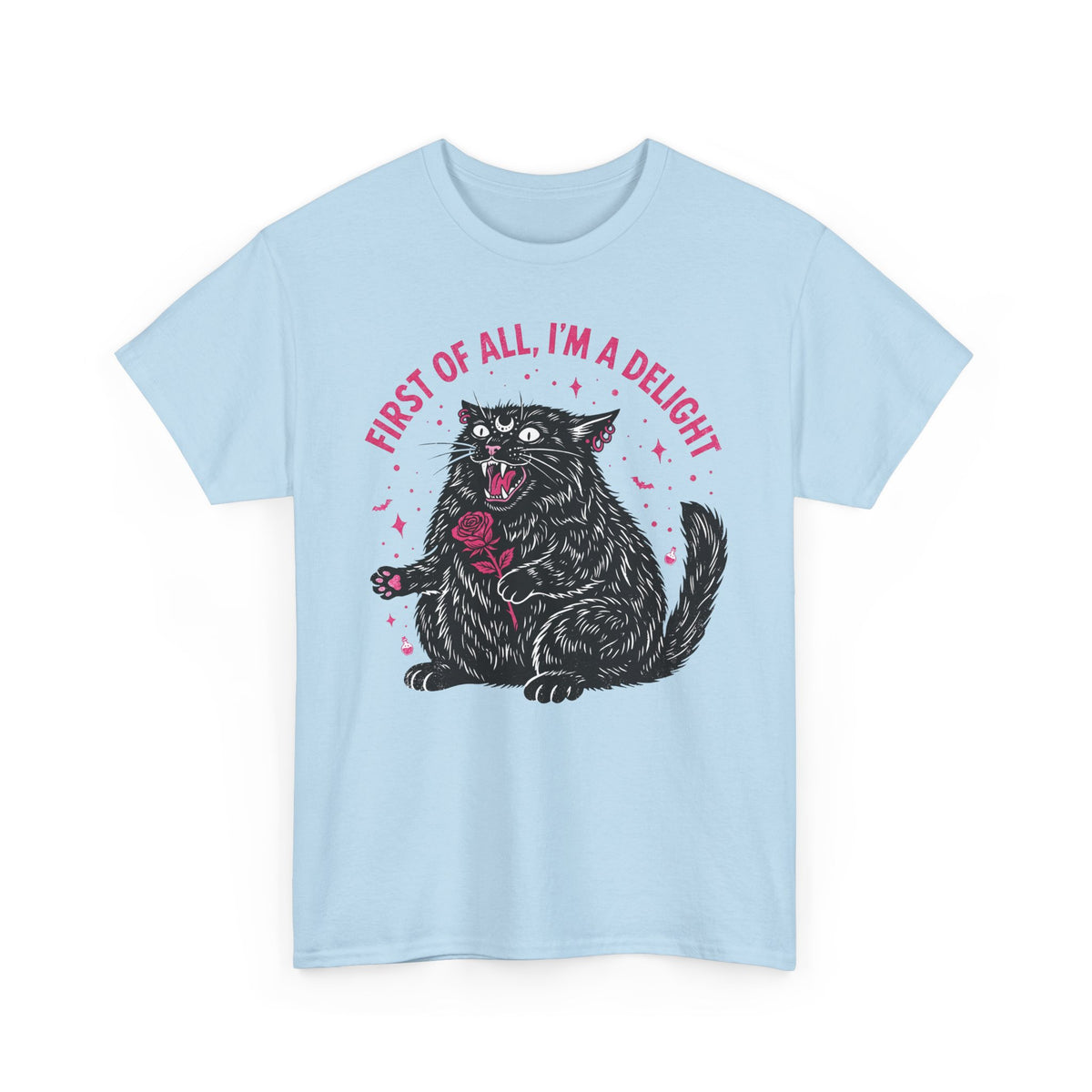 Black Cat "First of All I'm a Delight" T-Shirt