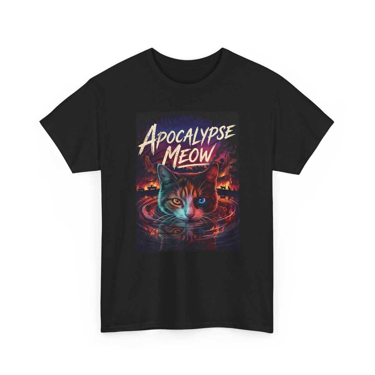 Apocalypse Meow T-Shirt — Cute Post-Apocalyptic Cat Graphic Tee