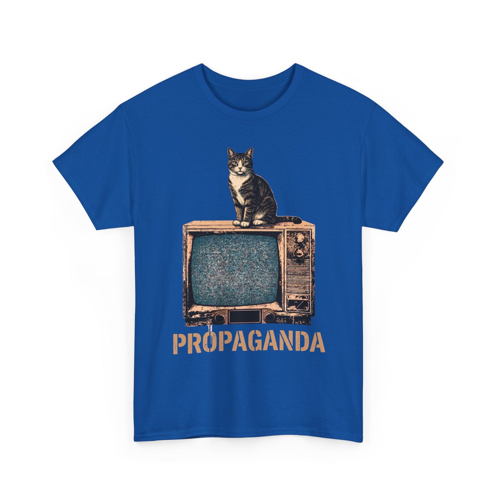 Propaganda Cat T-Shirt — Funny Retro Vintage TV Tabby Tee