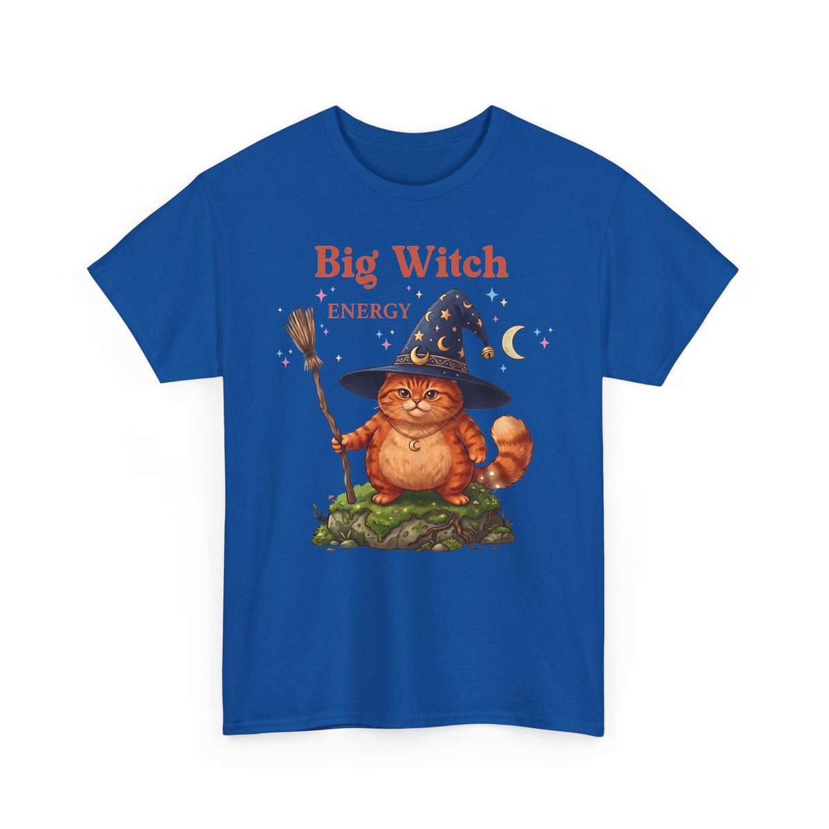 Big Witch Energy Orange Tabby Cat — Whimsical Witchy Artwork