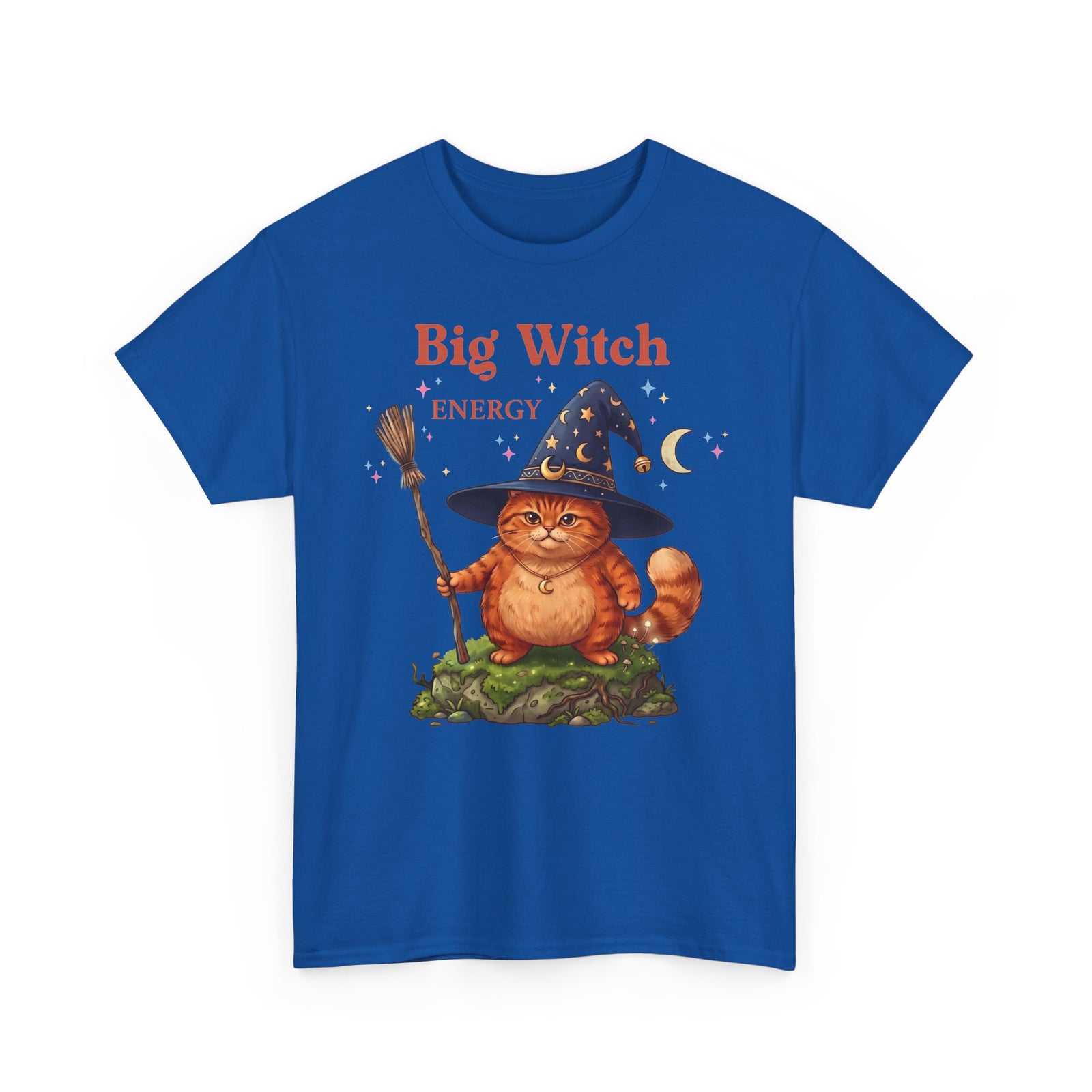 Big Witch Energy Orange Tabby Cat — Whimsical Witchy Artwork