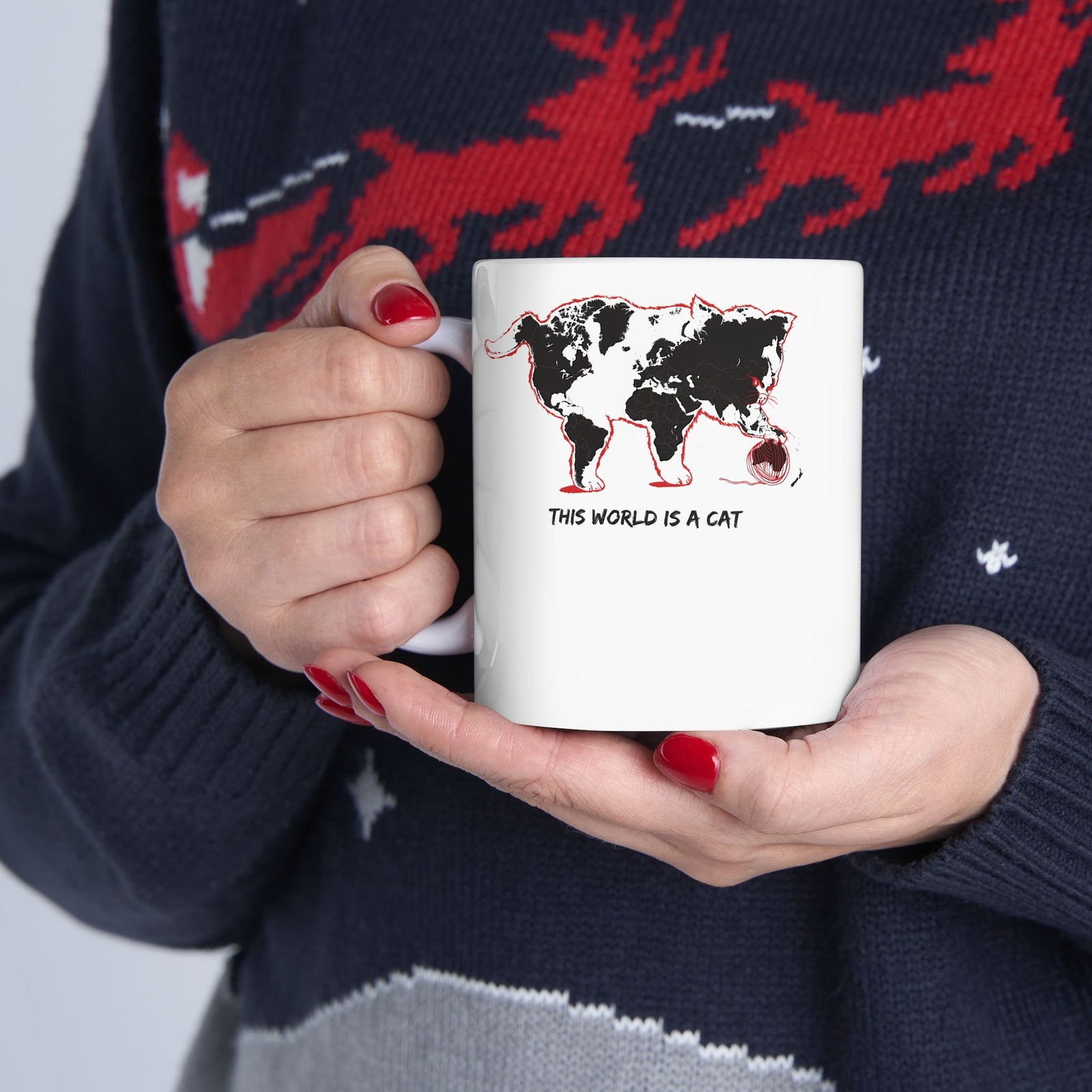 This World Is A Cat Ceramic Mug