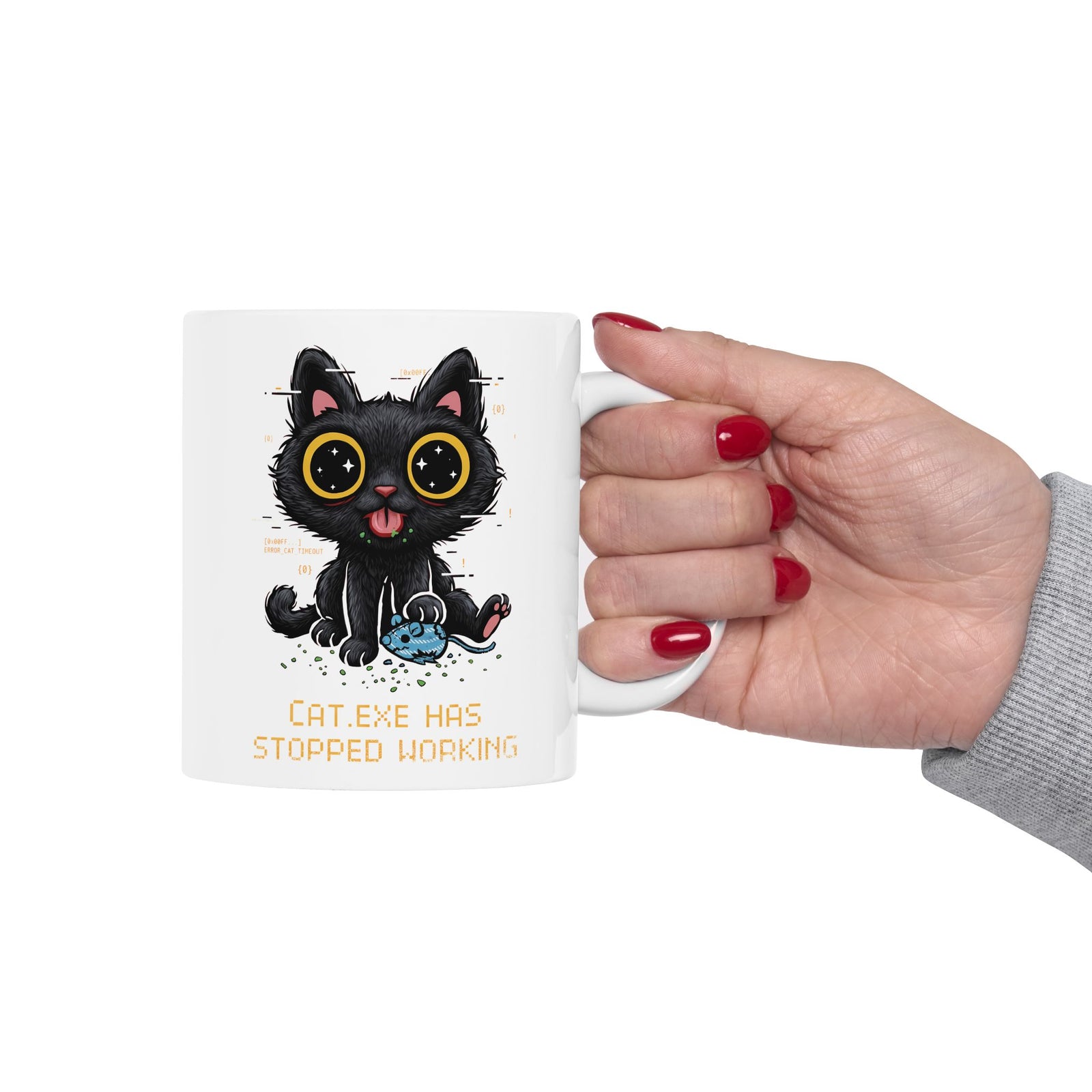 CAT.EXE Has Stopped Working Ceramic Mug