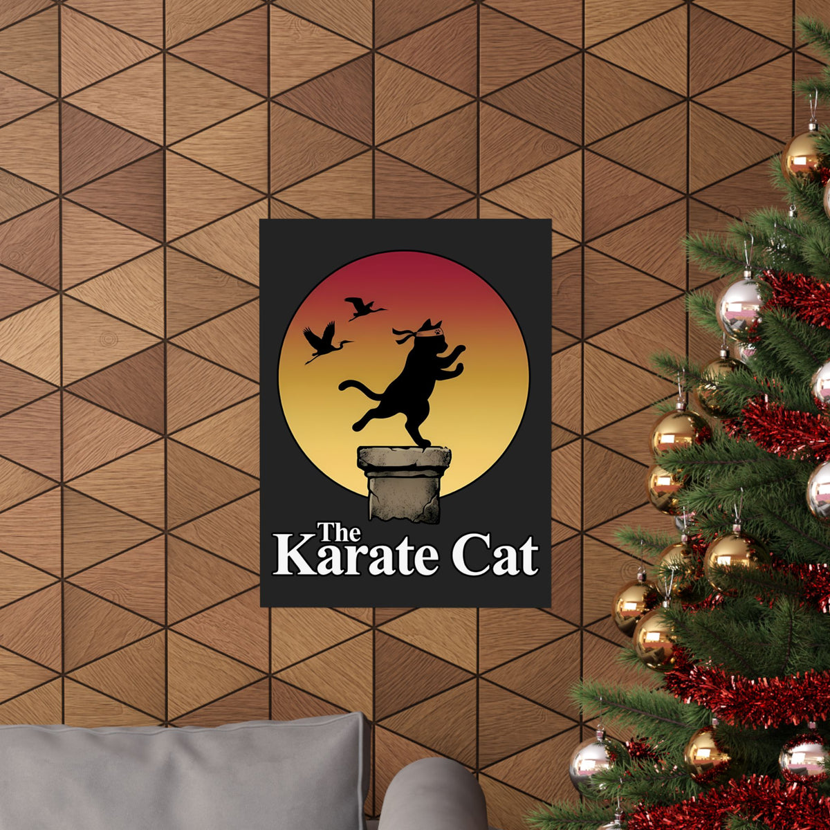 Karate Cat Poster — Funny Martial Arts Cat Poster
