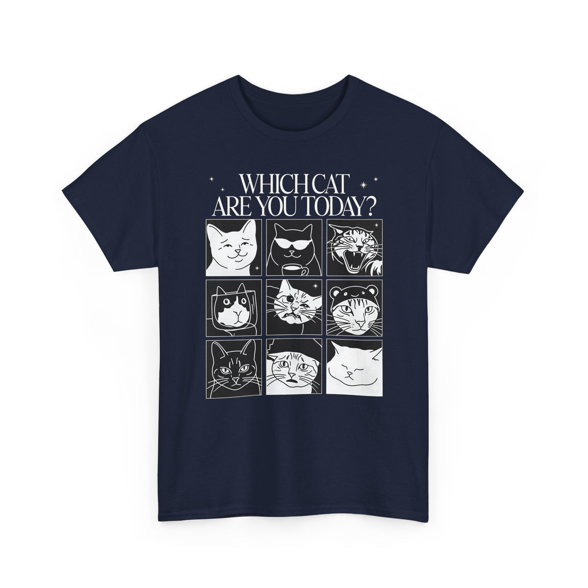 Which Cat You Choose Today T-Shirt — Playful Cat Lover Graphic Tee