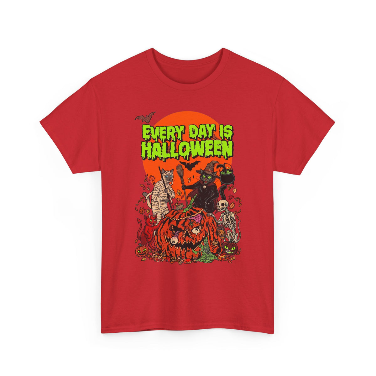 Every Day Is Halloween Cats T-Shirt — Spooky Monster Felines Tee