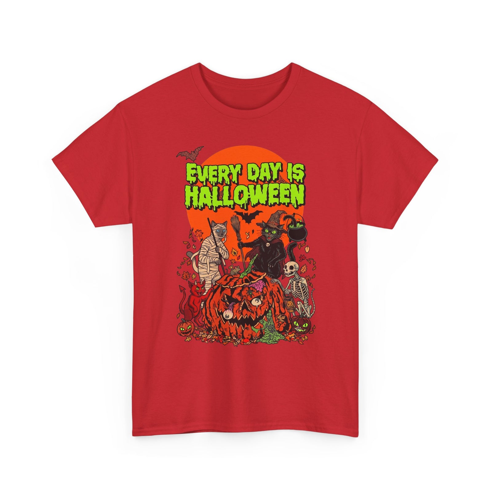 Every Day Is Halloween Cats T-Shirt — Spooky Monster Felines Tee