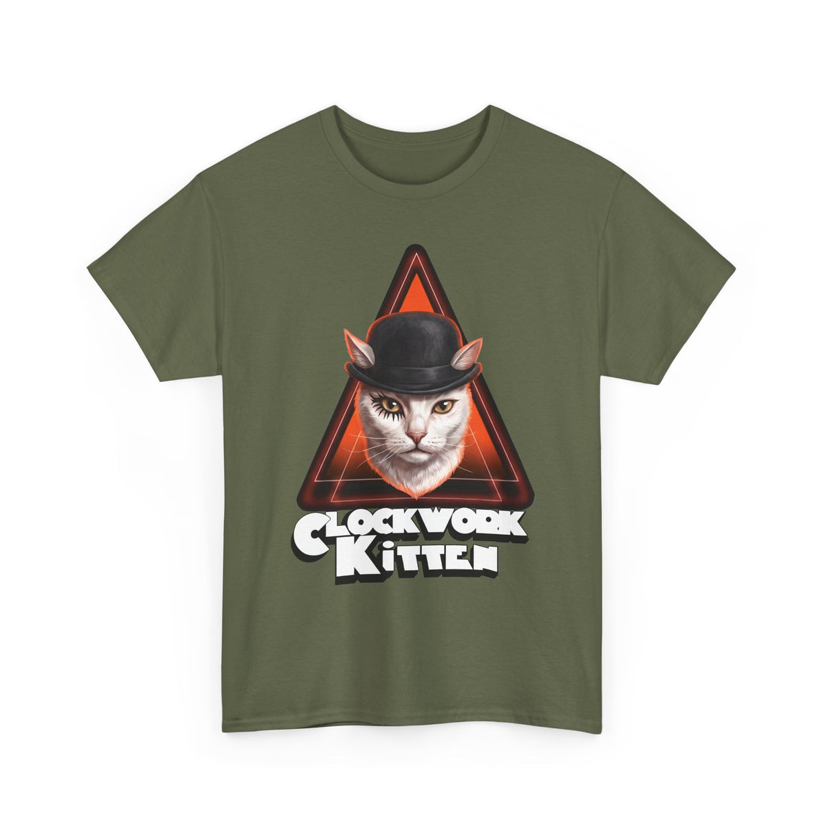 Clockwork Kitten T-Shirt — Funny Clockwork Orange Cat Parody Tee