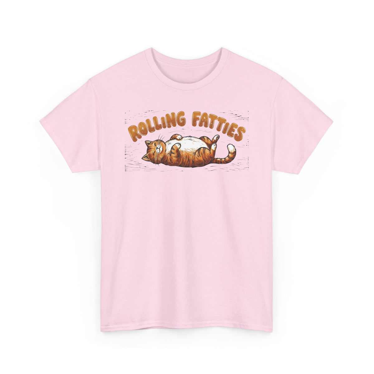 Rolling Fatties Cat T-Shirt — Cute Cartoon Cat Graphic Tee