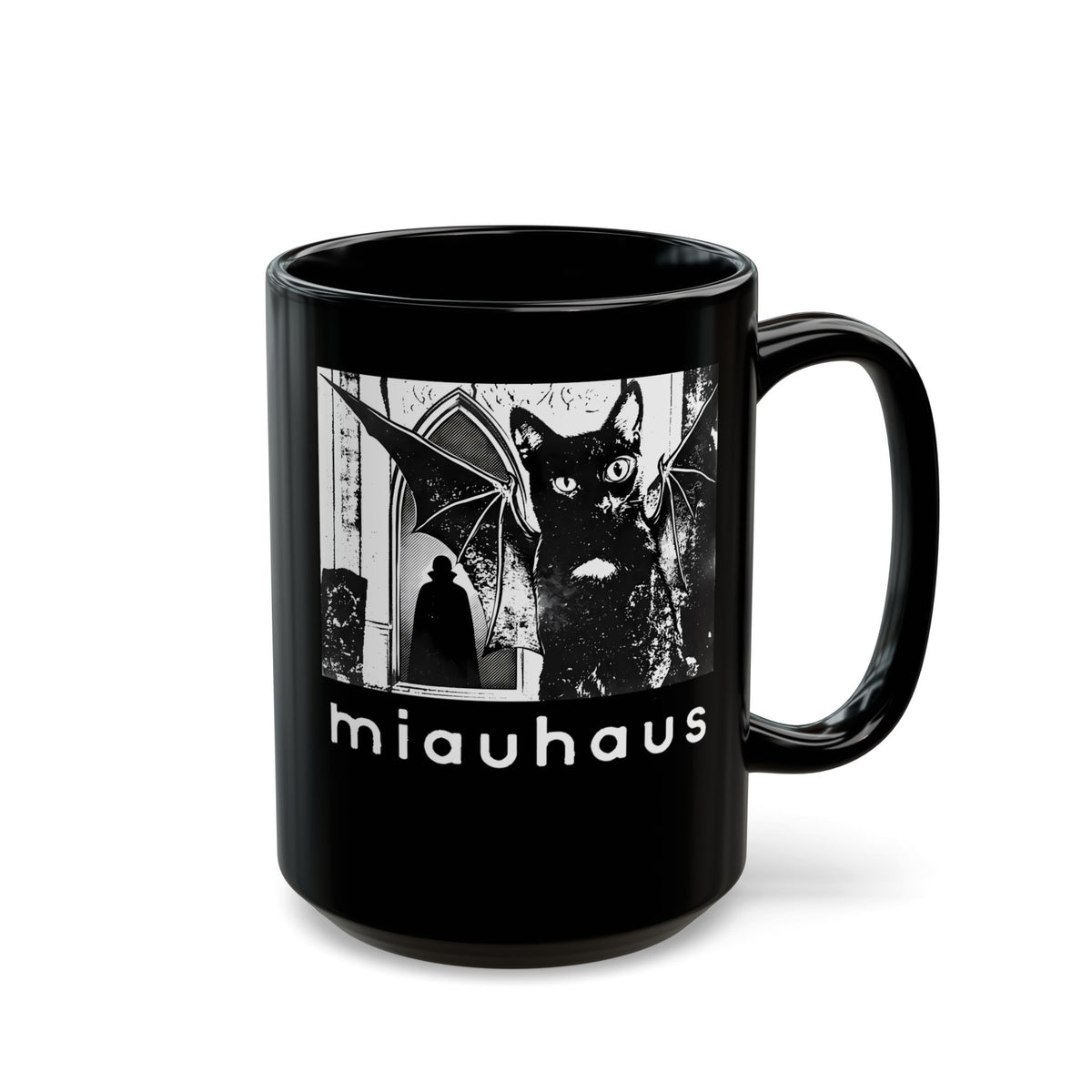 Miauhaus Black Cat Black Mug