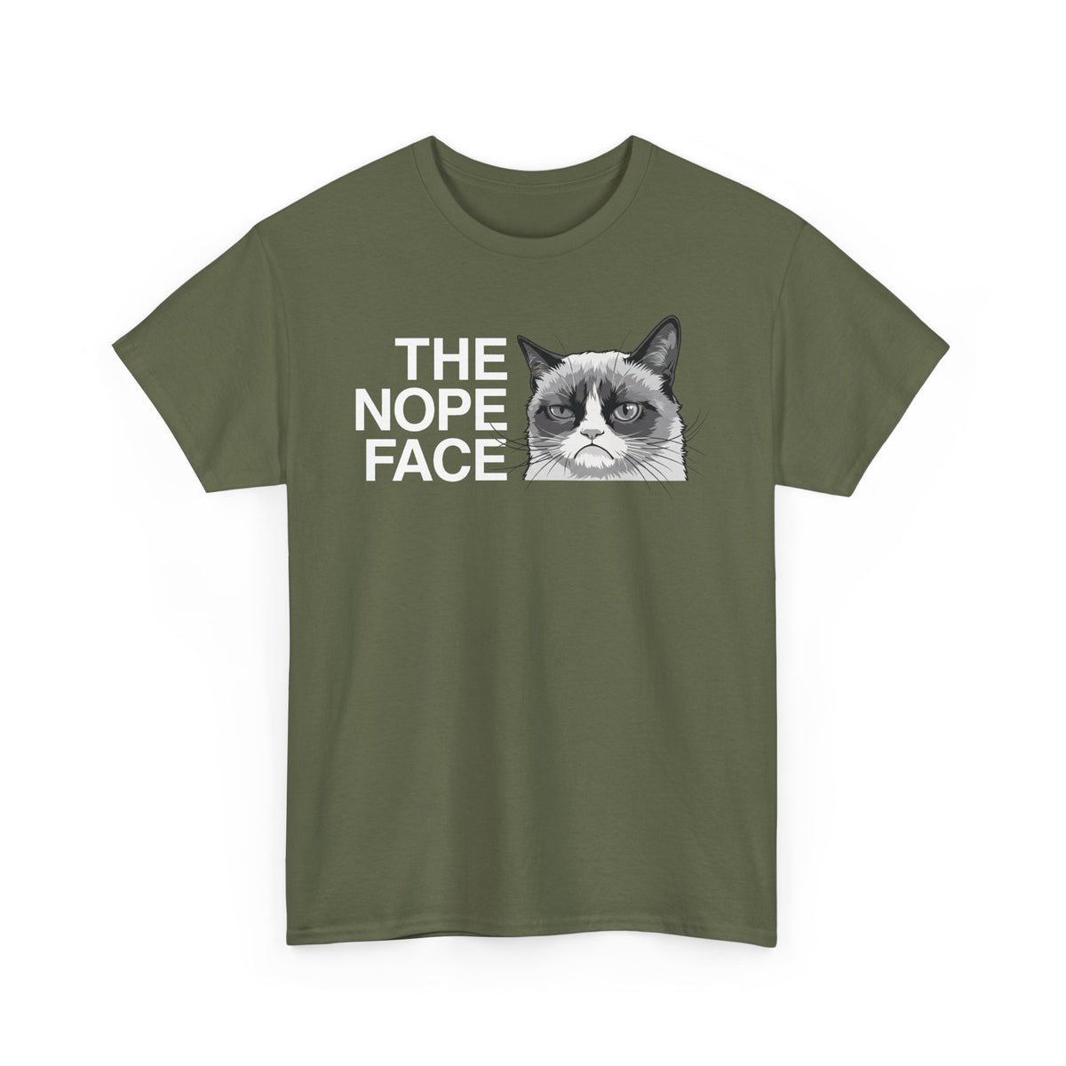 Nope Face Cat T-Shirt — Funny Cat Graphic Tee