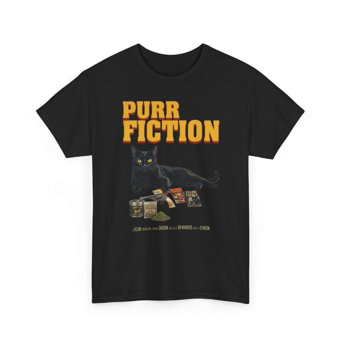Purr Fiction Cat Parody T-Shirt