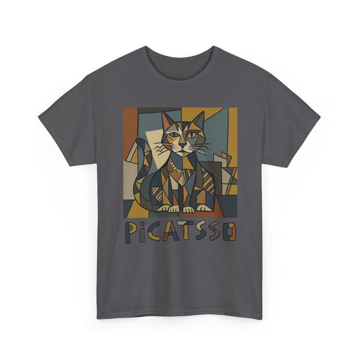 Picatsso Cat Art T-Shirt — Playful Cat Picasso Design