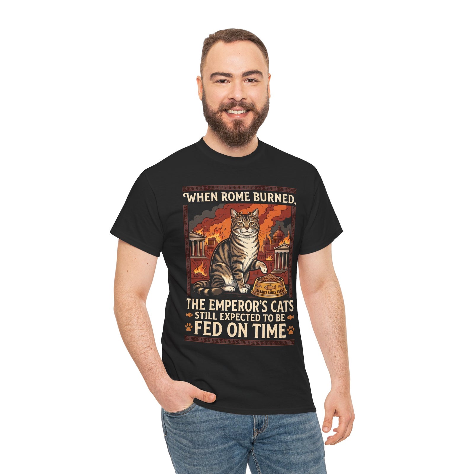 Ancient Roman 'Caesar' Cat Lover Tee