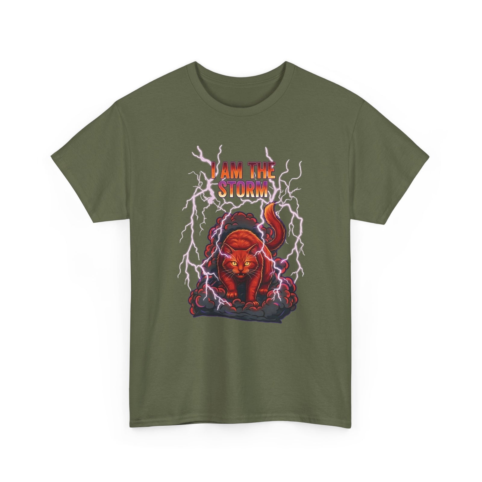 I Am The Storm Cat T-Shirt — Bold Cat Graphic Tee