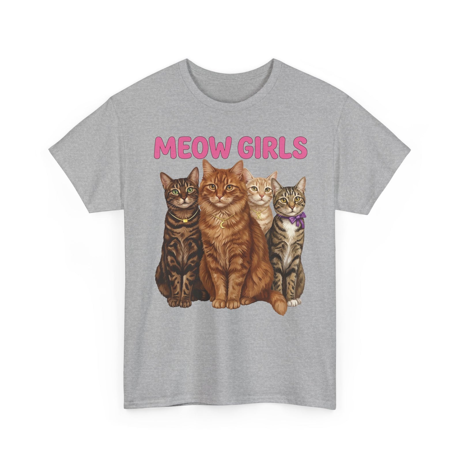 Meow Girls Cat Tee — Cute Graphic Cats Shirt for Cat Lovers