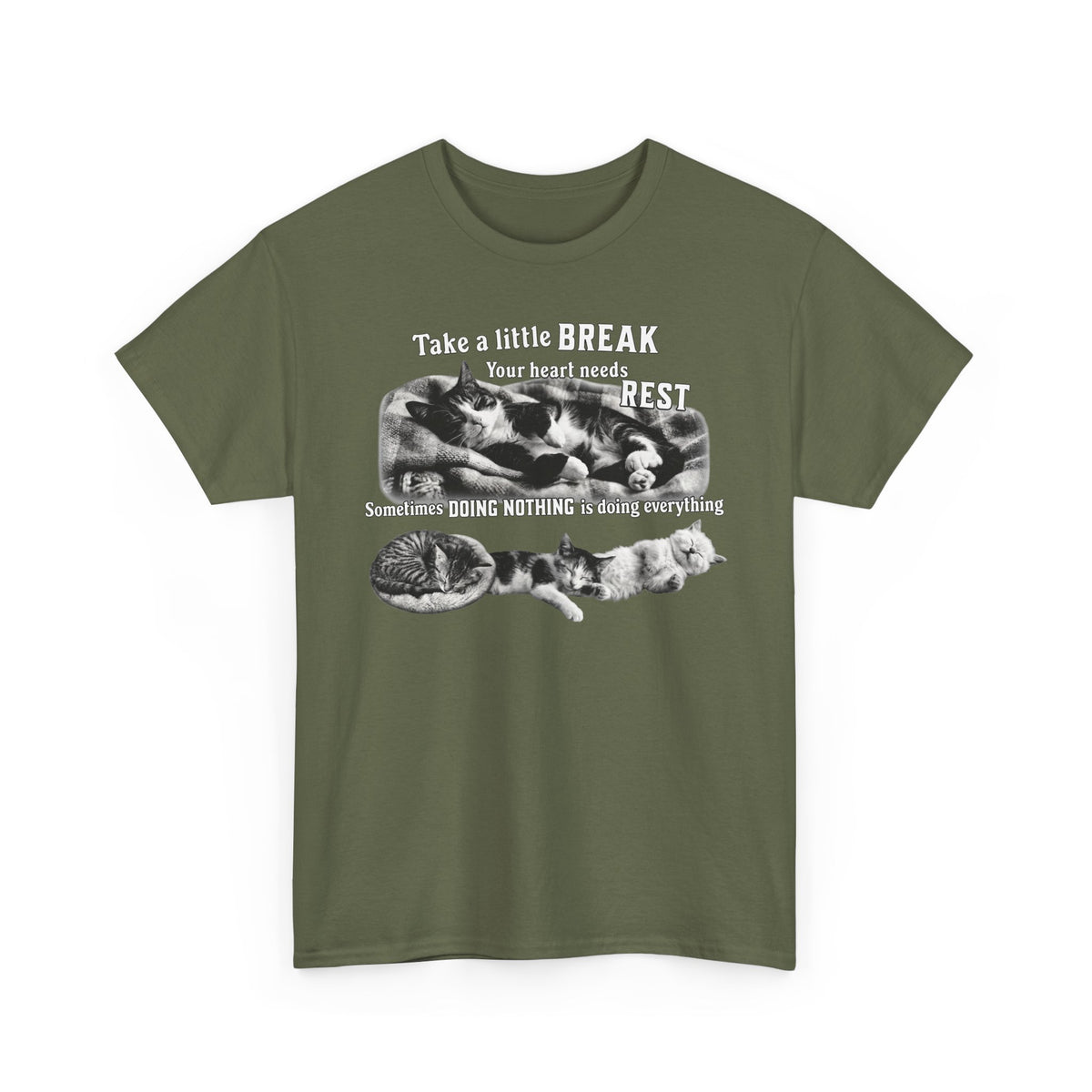 Sometimes Doing Nothing Is Doing Everything Cat Tee — Take A Little Break Shirt