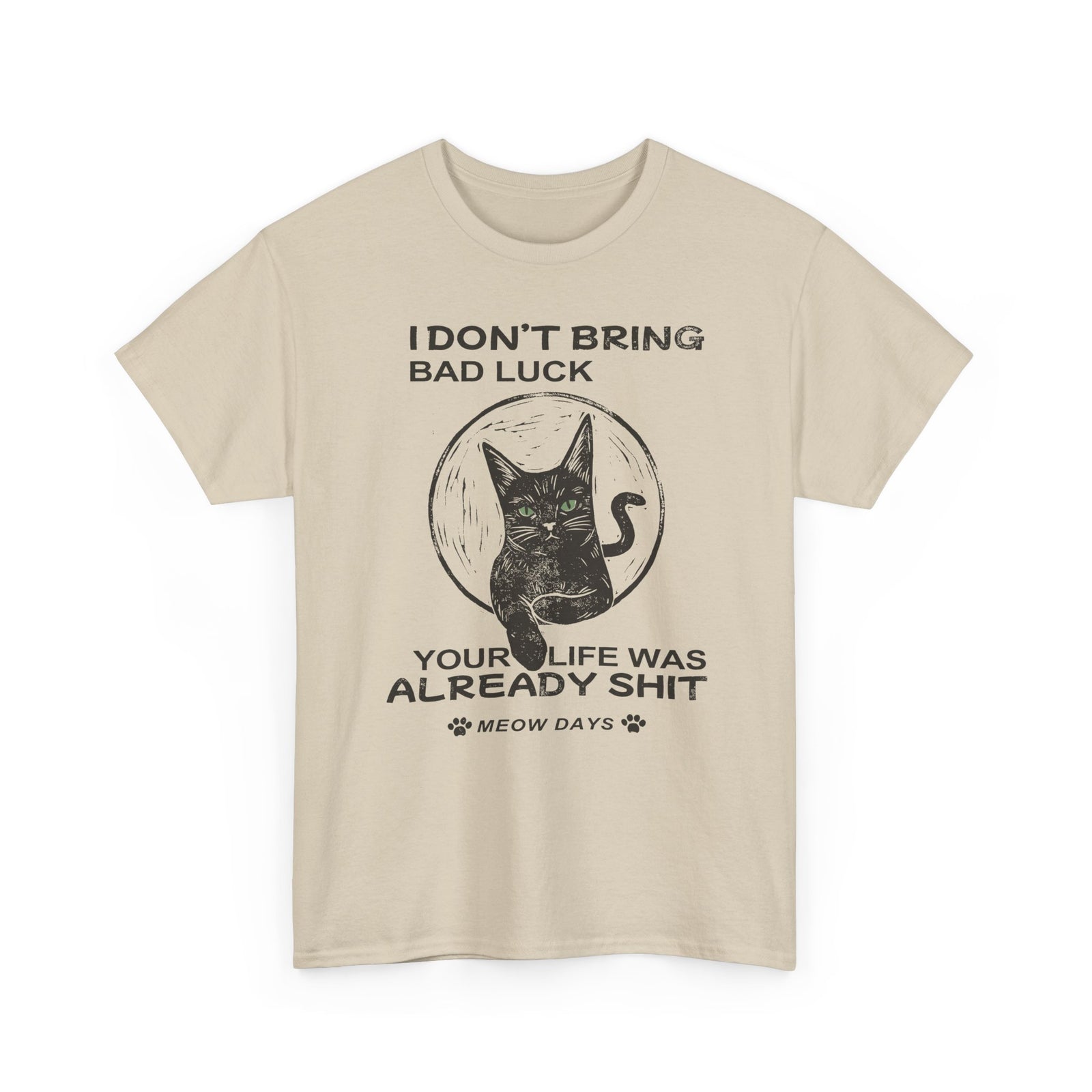 Black Cats Don't Bring Bad Luck T-Shirt — Cute Witchy Cat Tee for Cat Lovers