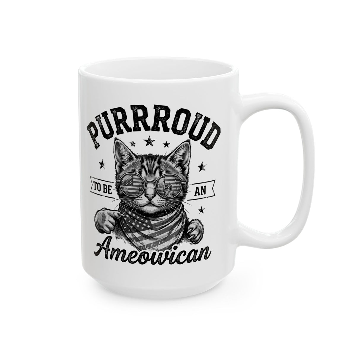 Purroud To Be An Ameowican Ceramic Mug