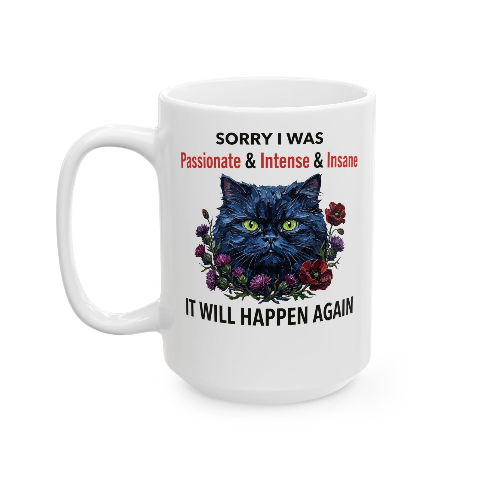 Passionate Black Cat Mug