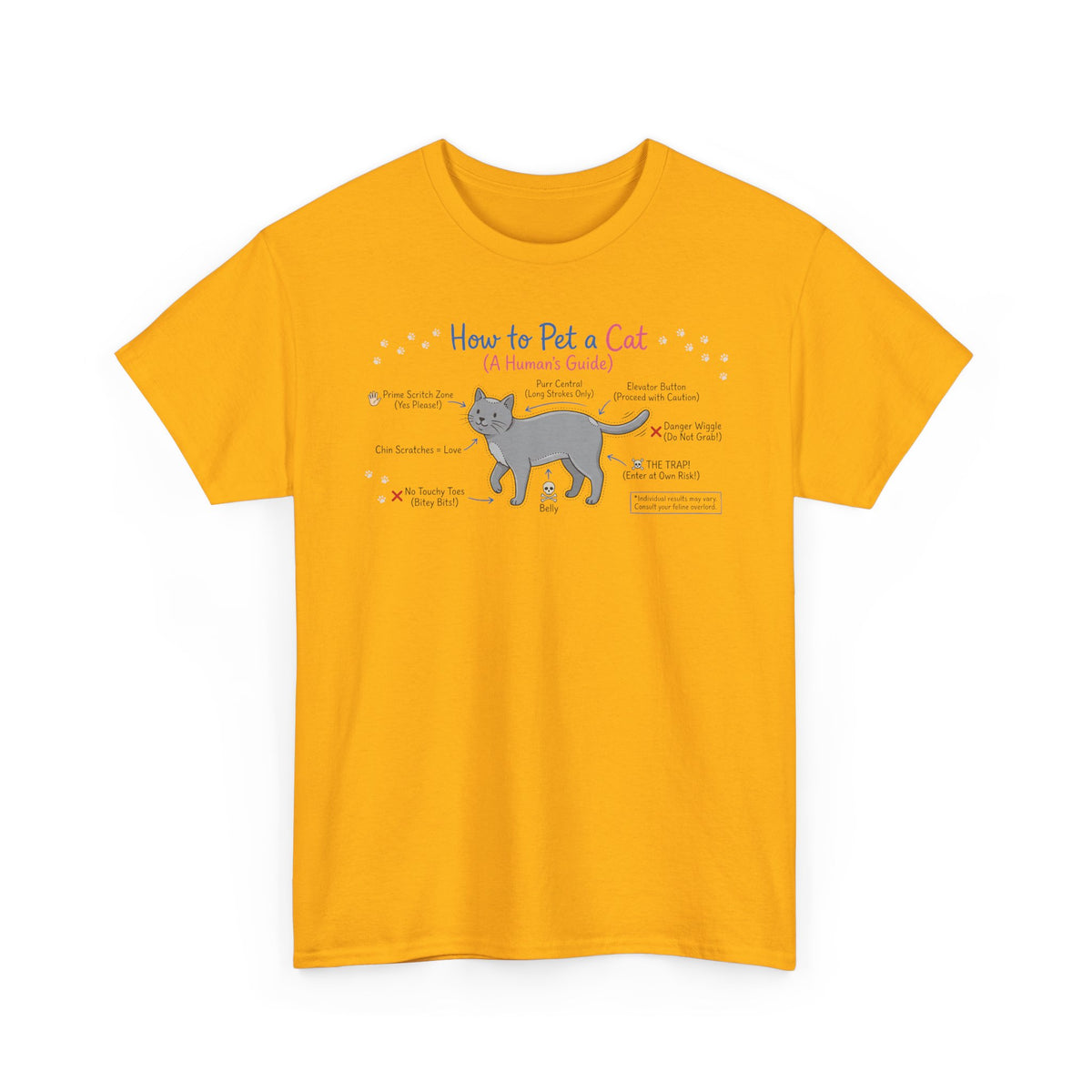 How To Pet A Cat T-Shirt — Funny Cat Care Tee for Cat Lovers