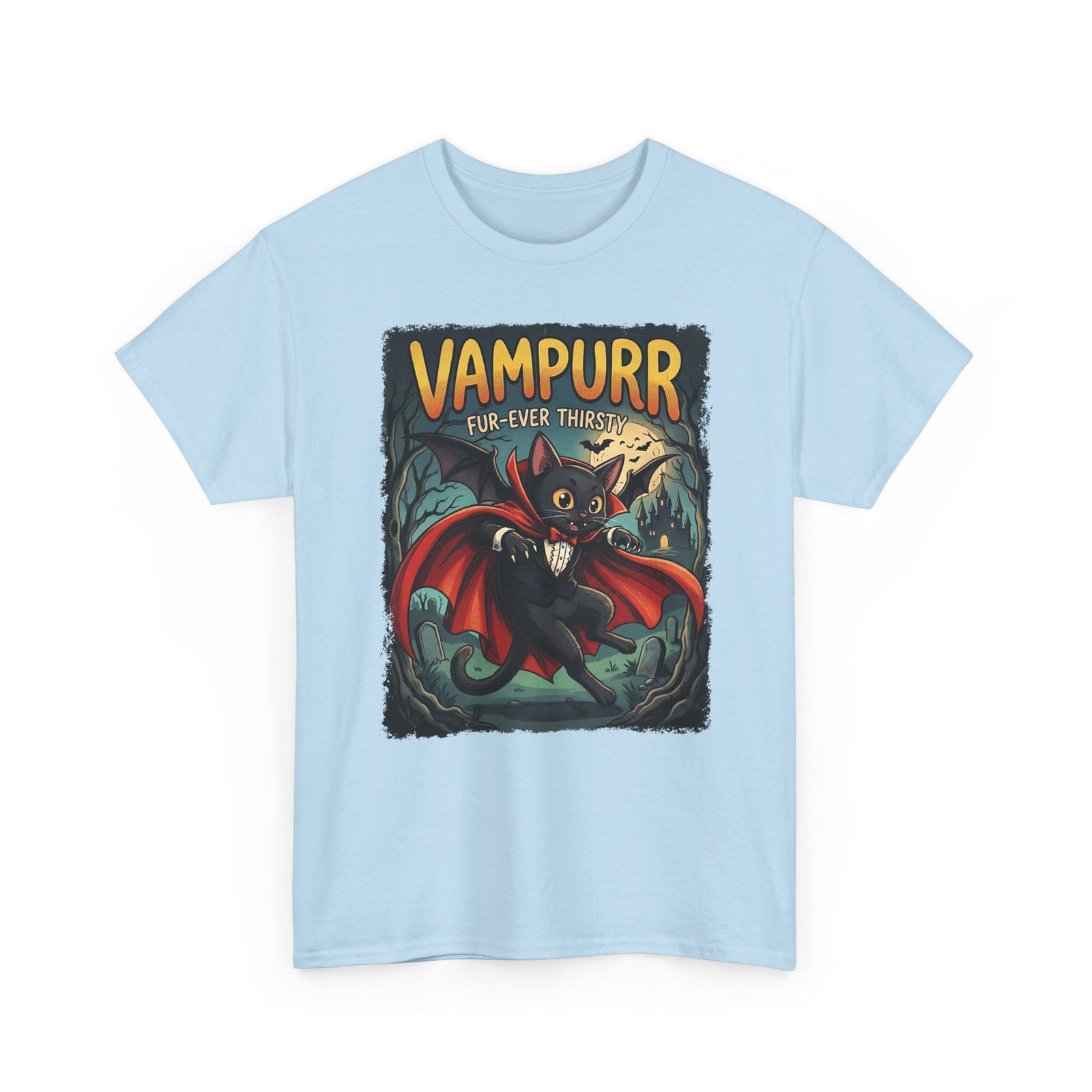 Vampurr 'Fur-ever Thirsty' Cat Vampire T-Shirt