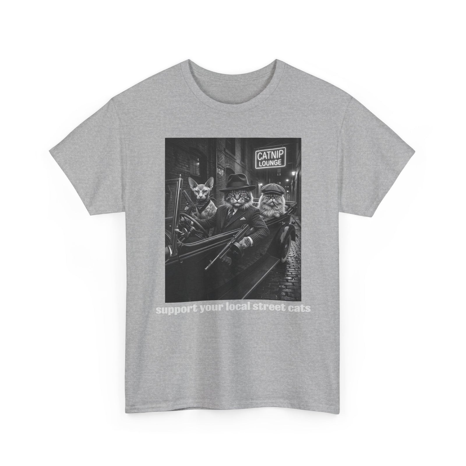 Support Your Local Street Cats T‑Shirt — Retro Rescue Cat Tee