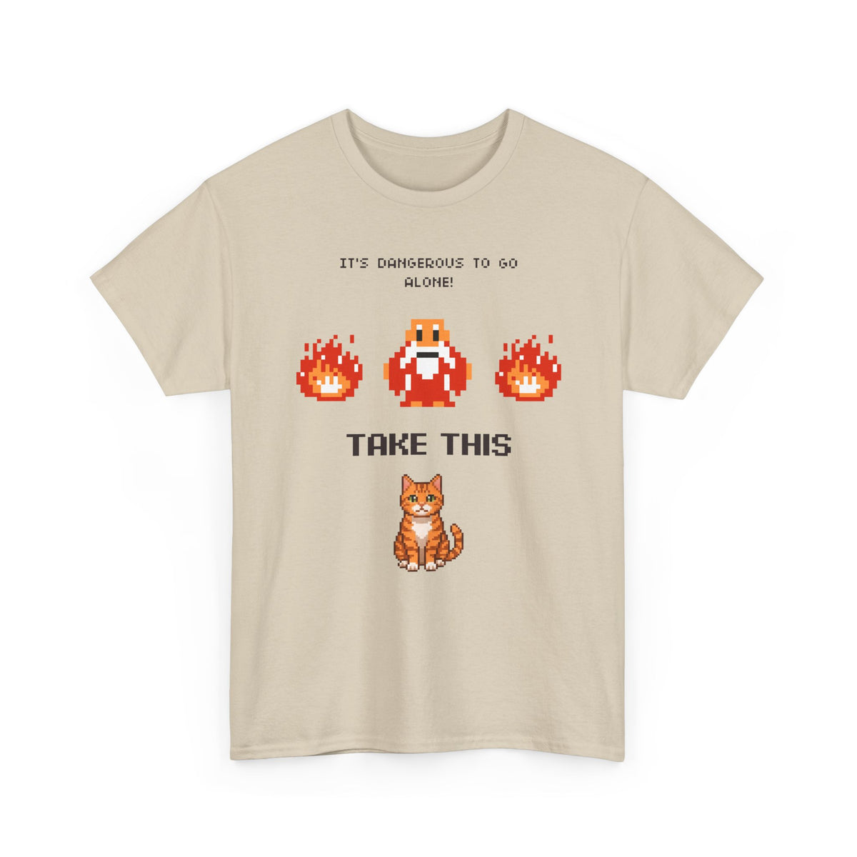Retro Gamer Cat Shirt, It's Dangerous to Go Alone Take This Cat Tee