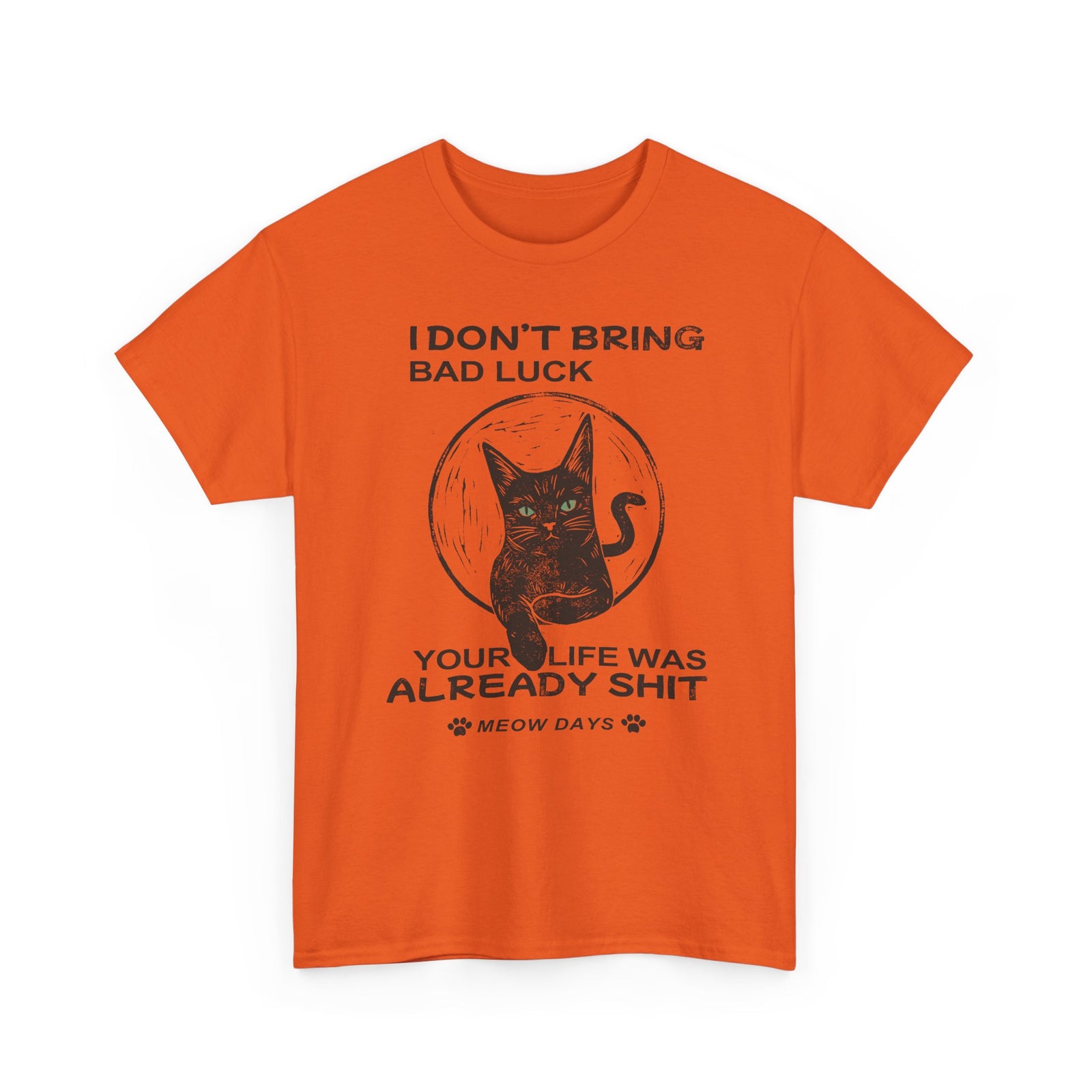 Black Cats Don't Bring Bad Luck T-Shirt — Cute Witchy Cat Tee for Cat Lovers