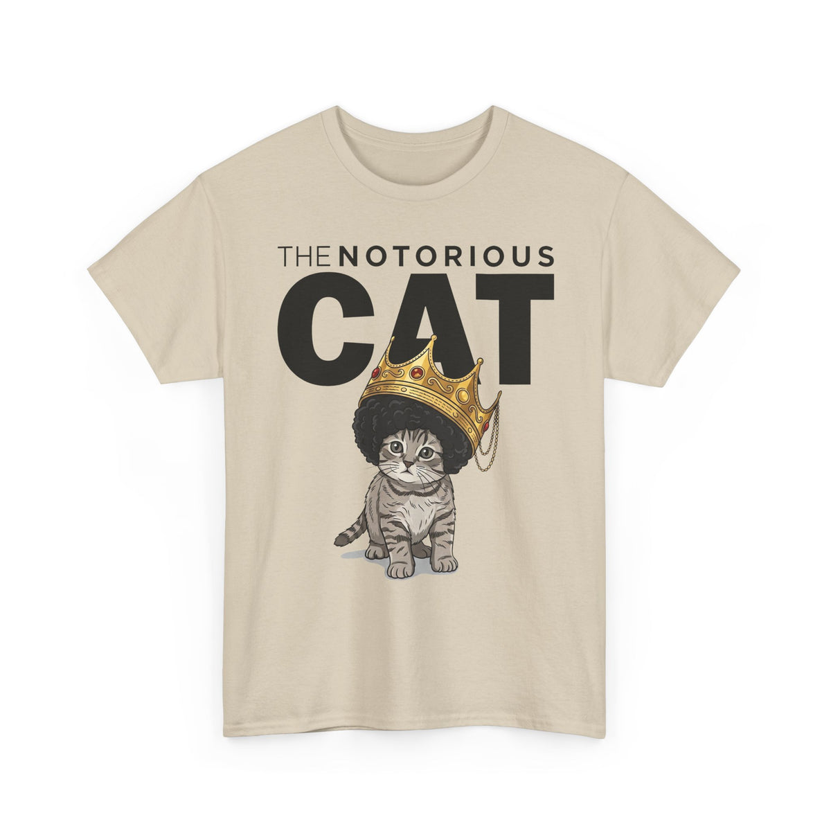 Notorious Cat T-Shirt — Cute Kitten with Crown Graphic