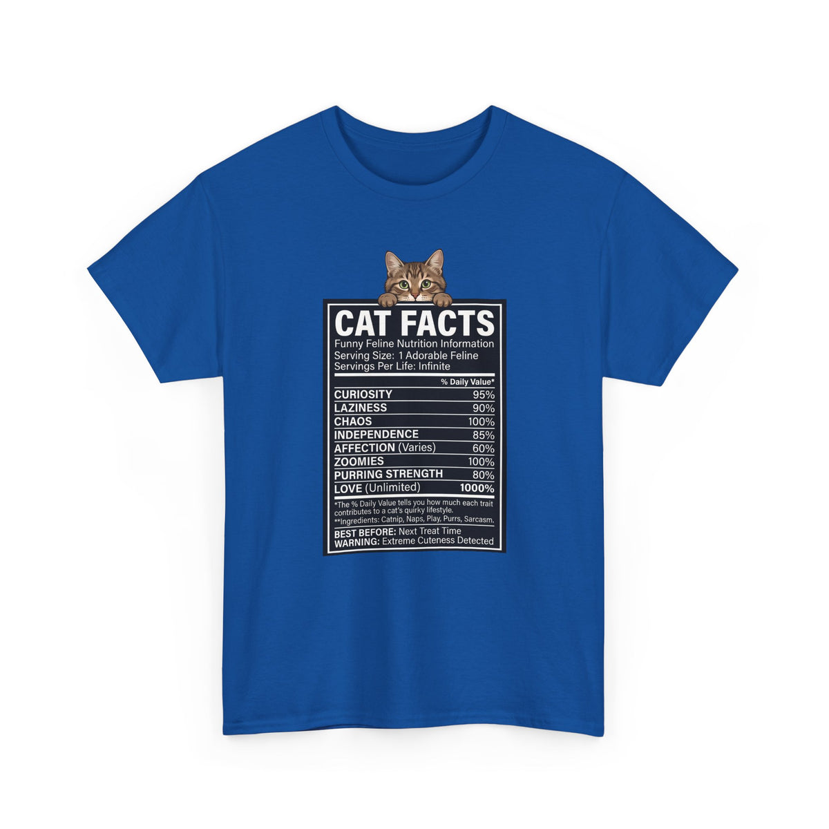Cat Nutrition Facts T-Shirt