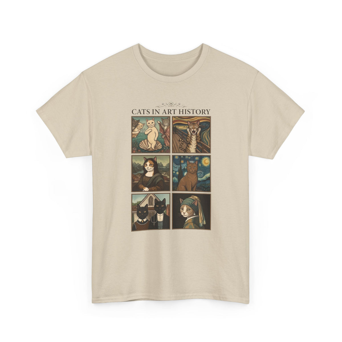 Cats in Art History T-Shirt — Vintage Art Cat Tee for Cat Lovers & Art Fans