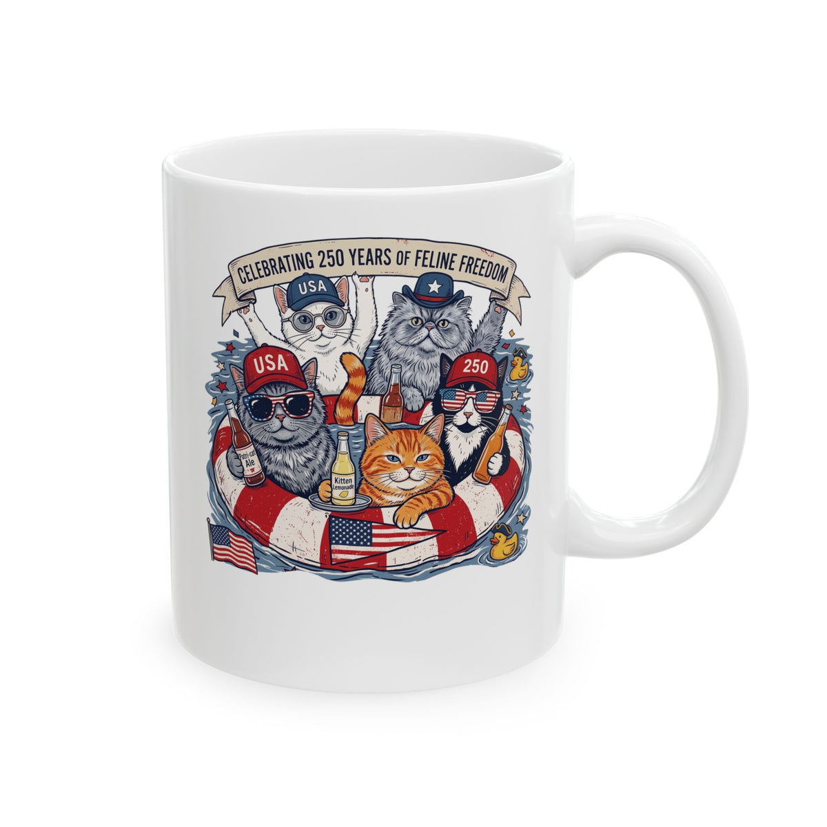 250 Years of Feline Freedom Ceramic Mug