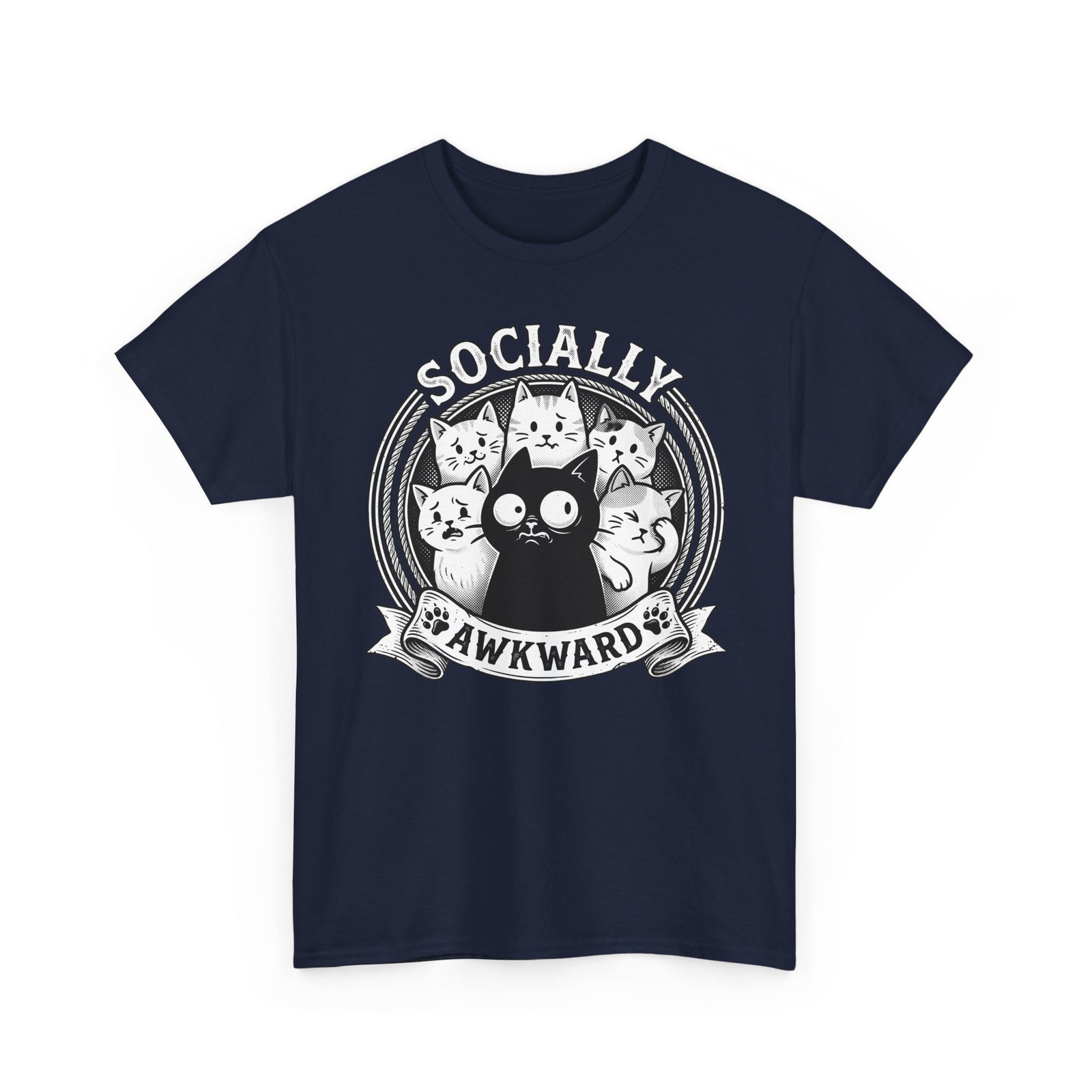 Socially Awkward Black Cat T-Shirt