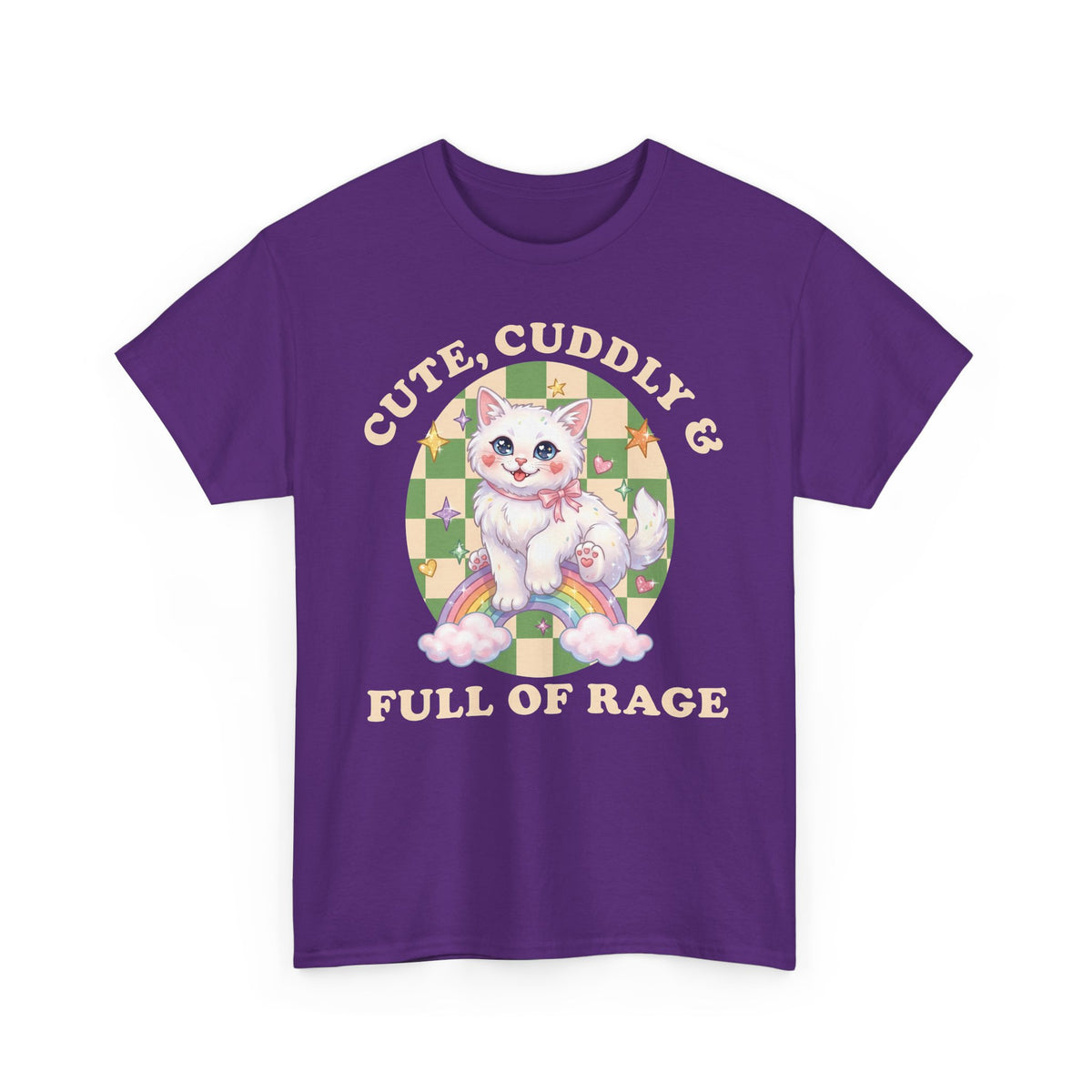 Cute Cuddly & Full of Rage T-Shirt — Funny Kawaii Kitten Graphic Tee