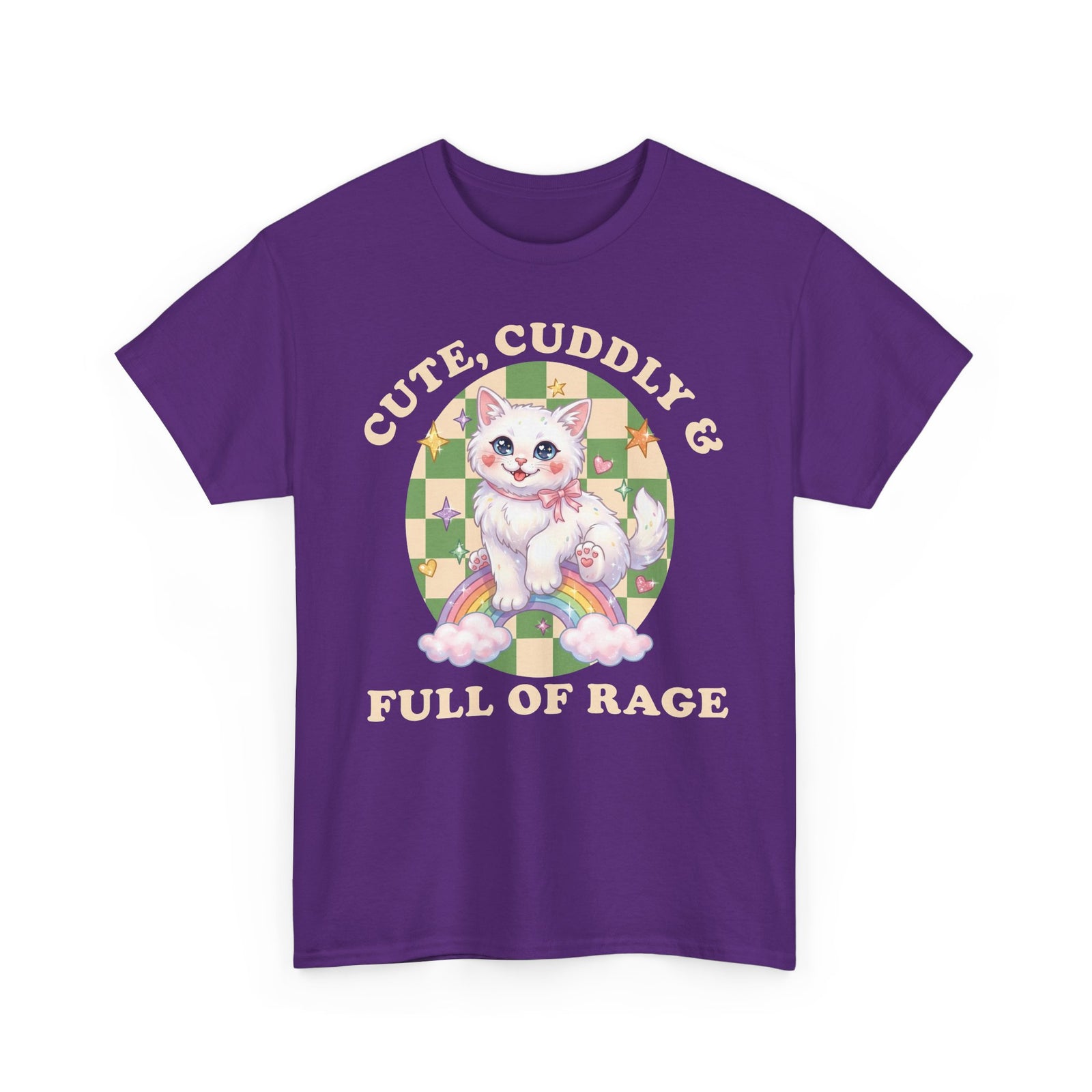 Cute Cuddly & Full of Rage T-Shirt — Funny Kawaii Kitten Graphic Tee