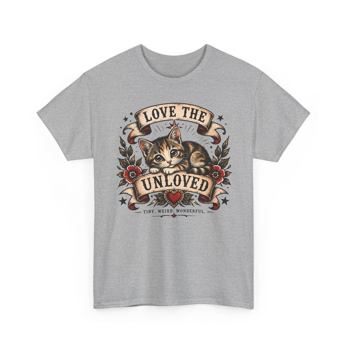 Love The Unloved Kitten Shirt — American Traditional Tattoo Cat T-Shirt