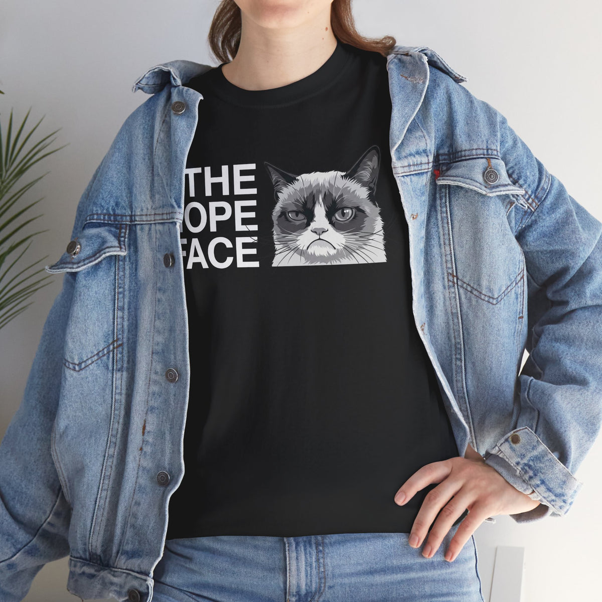 Nope Face Cat T-Shirt — Funny Cat Graphic Tee