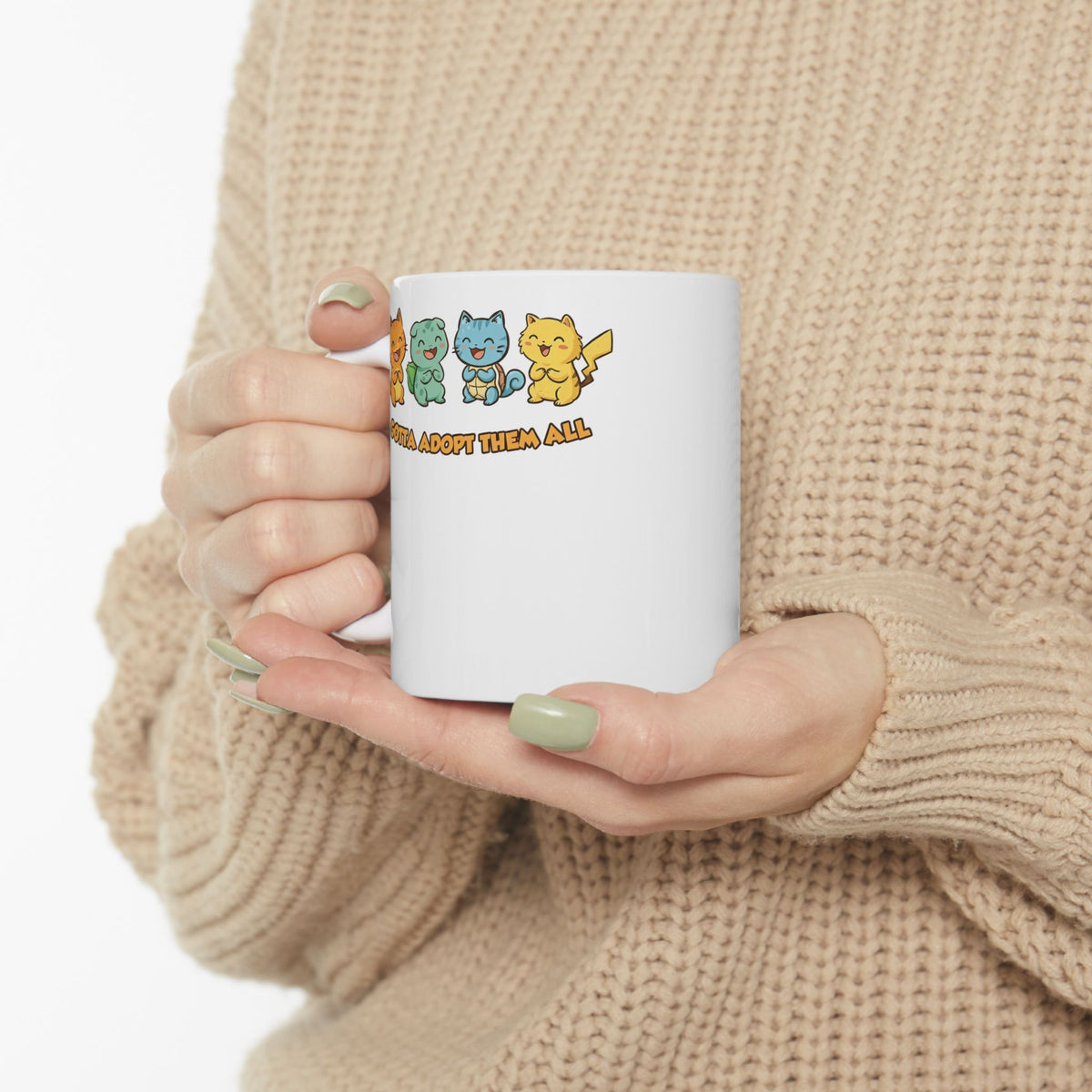 Gotta Adopt Them All Cat Ceramic Mug