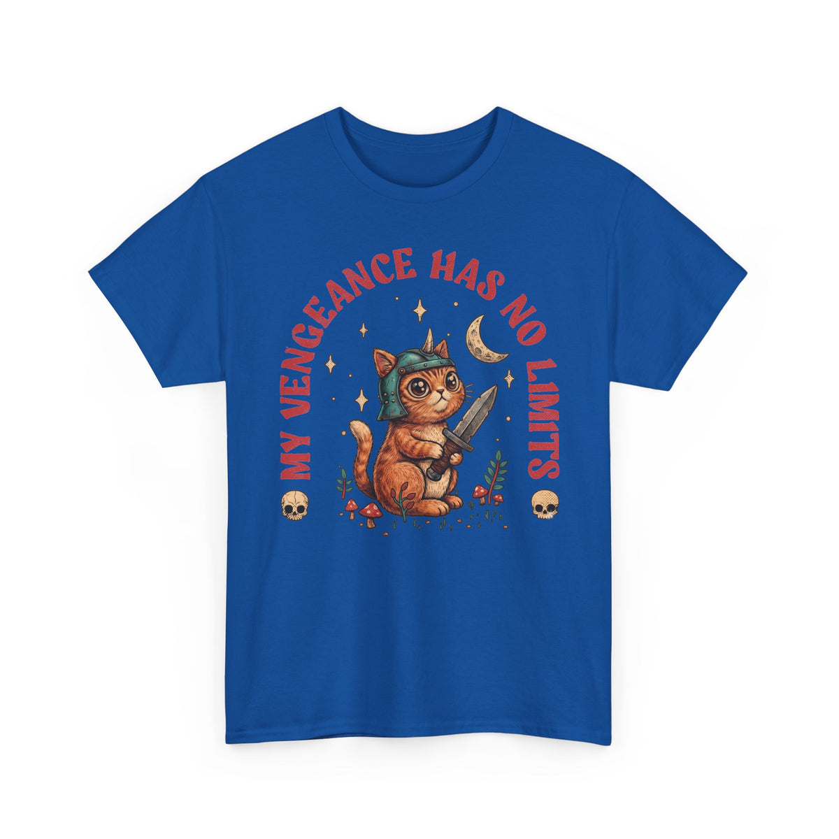 My Vengeance Has No Limits Kitten Shirt — Cute Fantasy Warrior Dagger T-Shirt