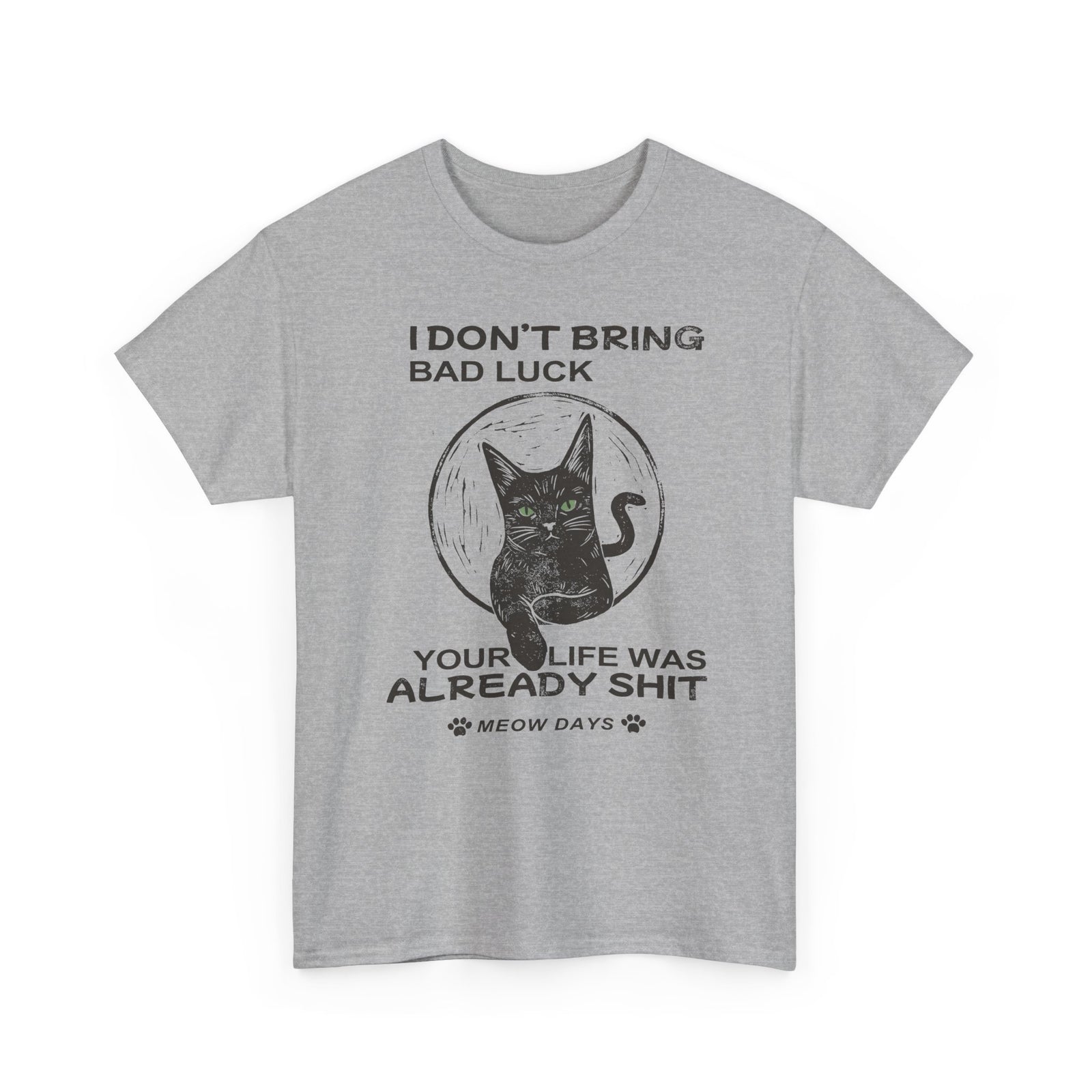 Black Cats Don't Bring Bad Luck T-Shirt — Cute Witchy Cat Tee for Cat Lovers