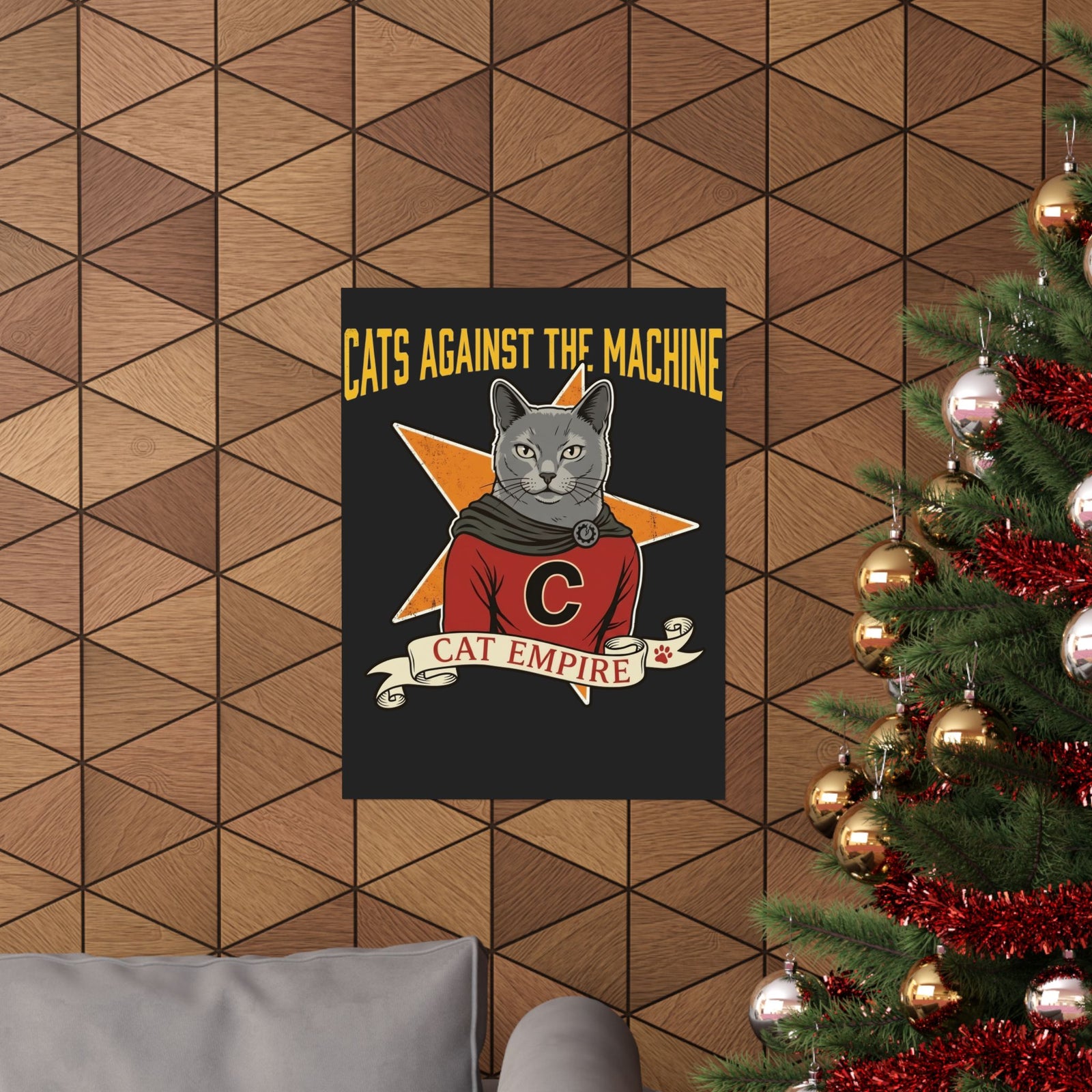 Cat Against the Machine Poster — Cat Empire Graphic Poster